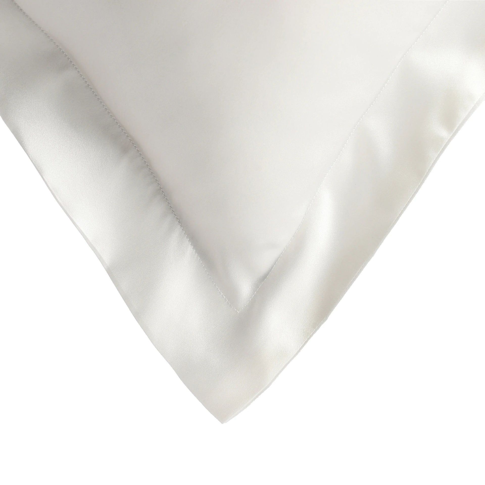 Solid Dyed 100% Mulberry Silk Ivory Double Silk Pillow Cover | Lisseto