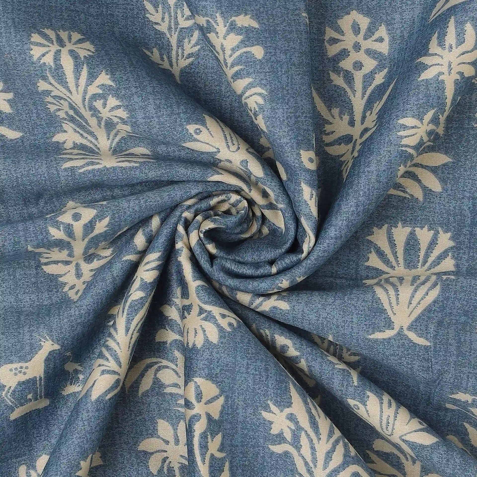 Ethnic 250 TC 100% Cotton Dark Blue Double Dohar | Fergana