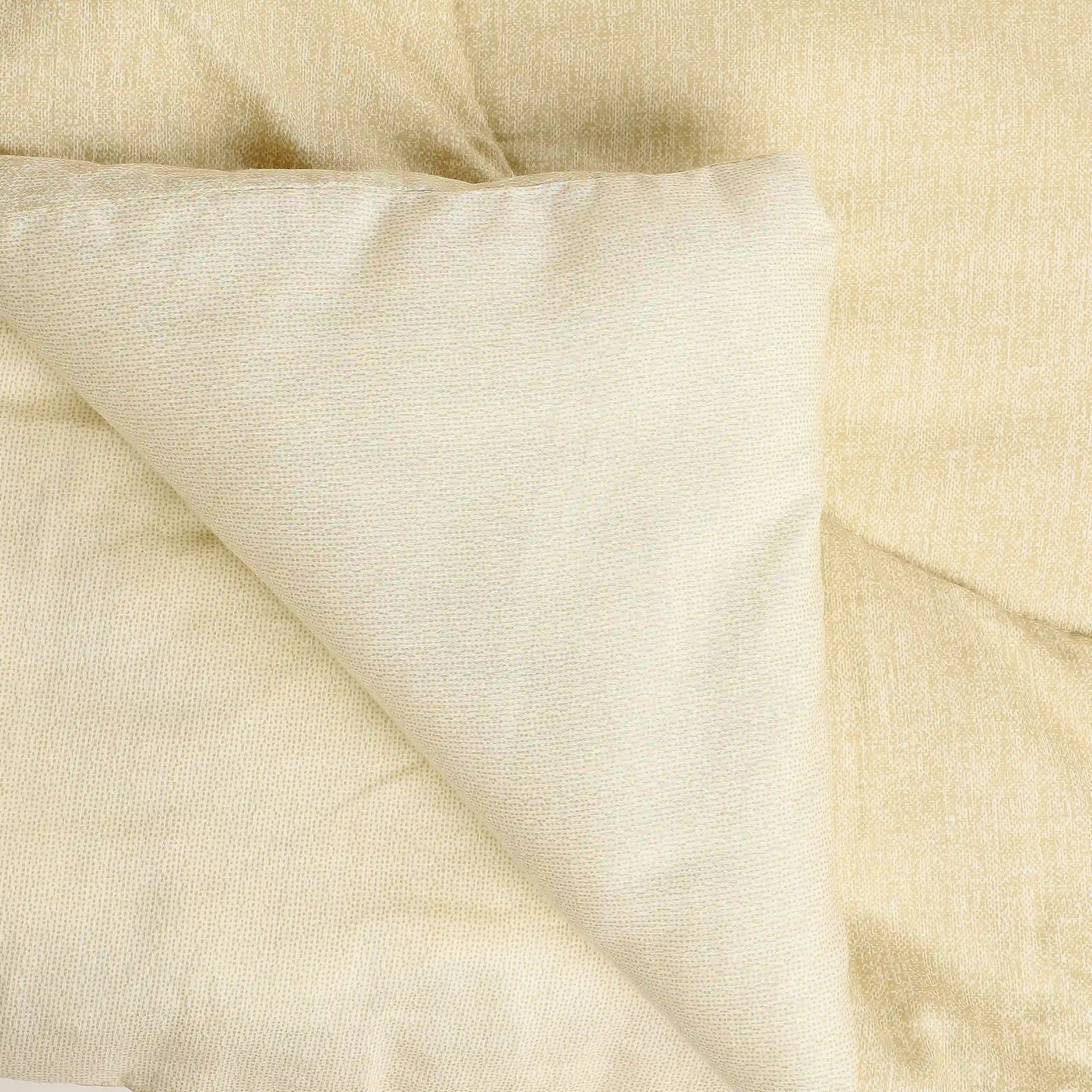 Textured 120 GSM 100% Cotton Beige Double Comforter | Yutori