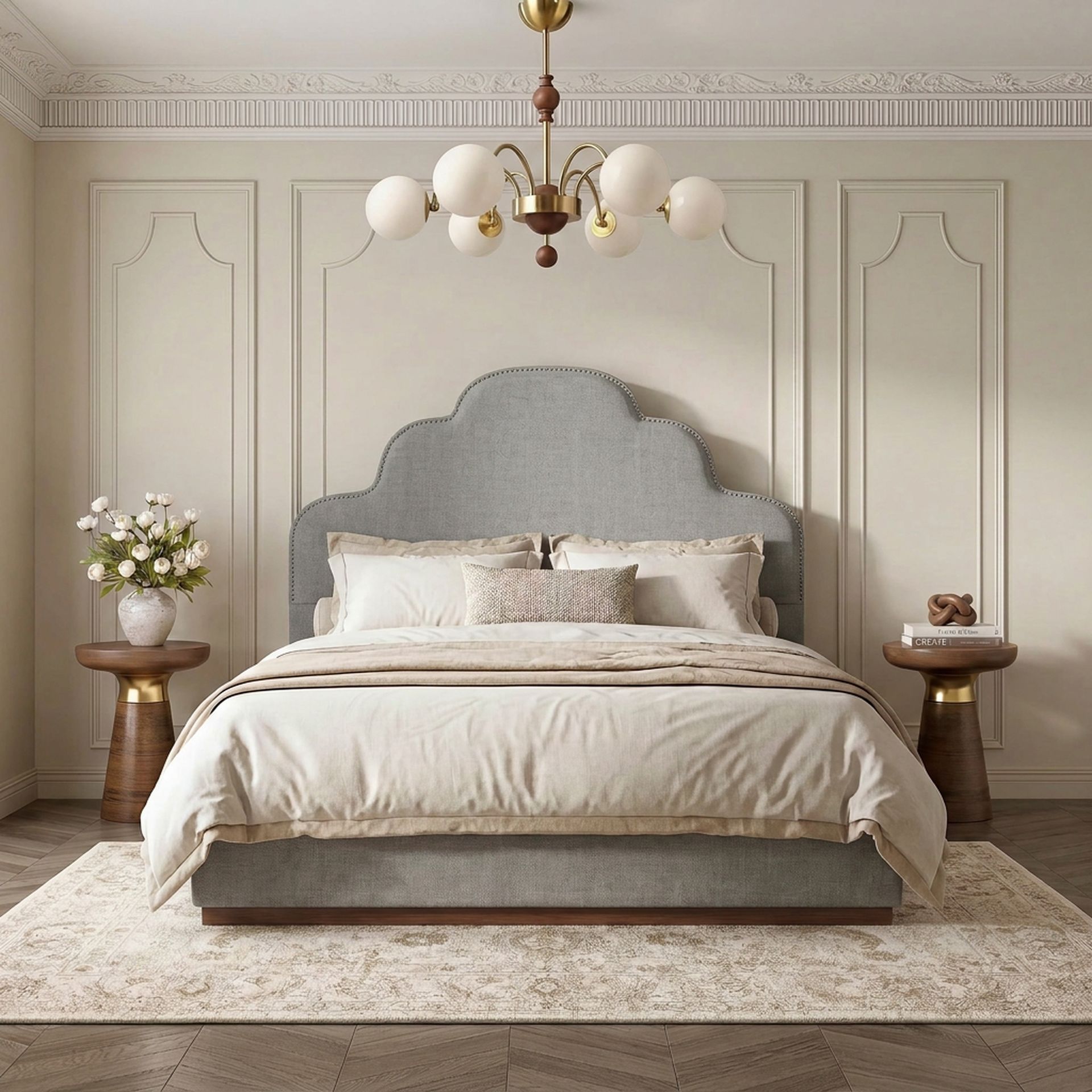 Classic Rome Upholstered Bed