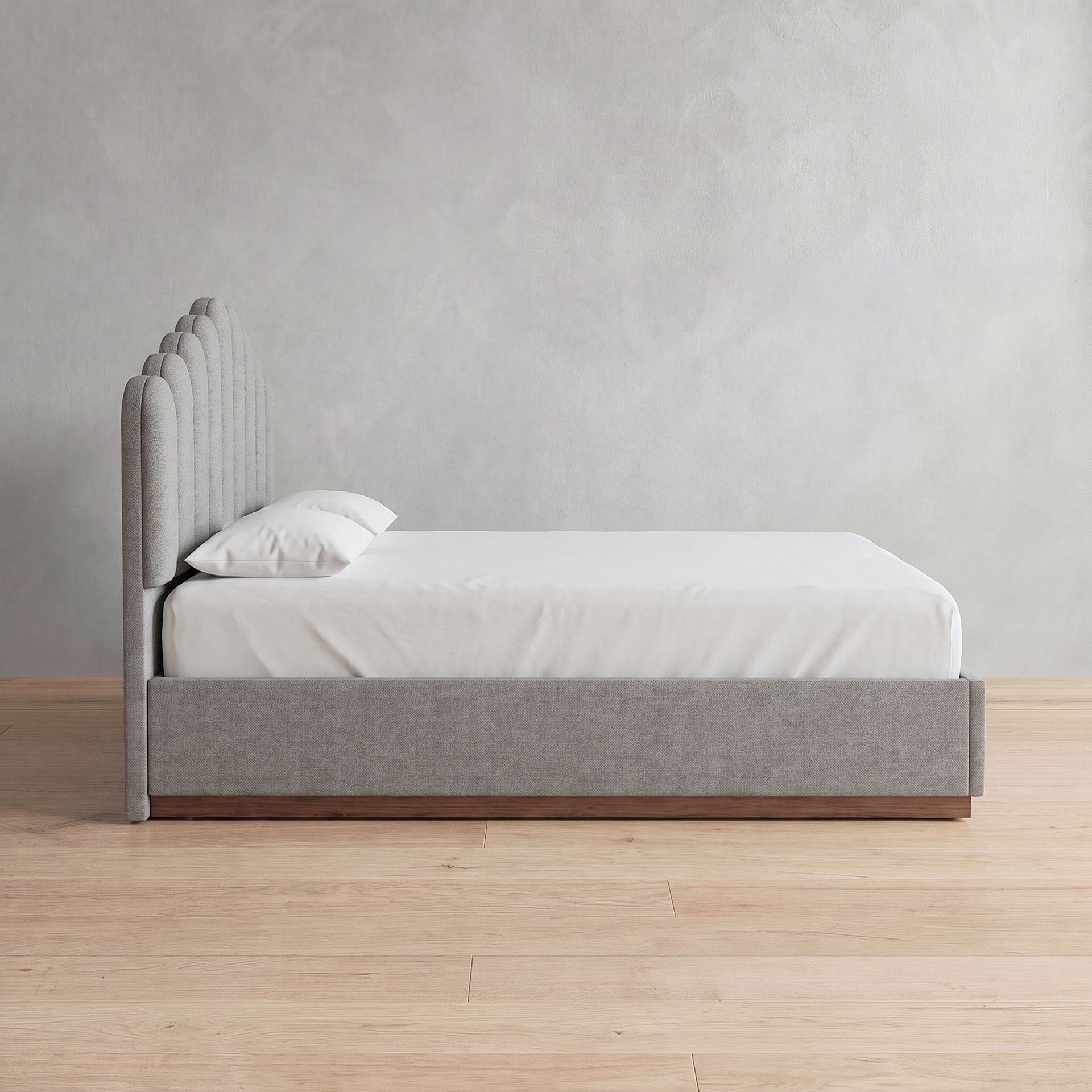 Curved Paris Upholstered Bed
