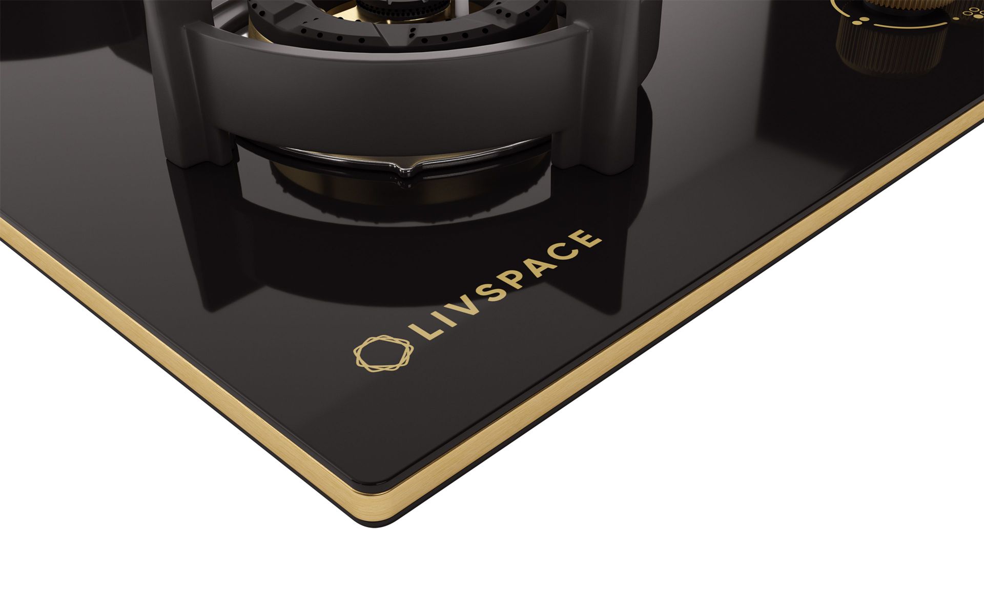 Intellia Gloss 4-burner Brass Hob | FFD | Auto Ignition - 60 cm