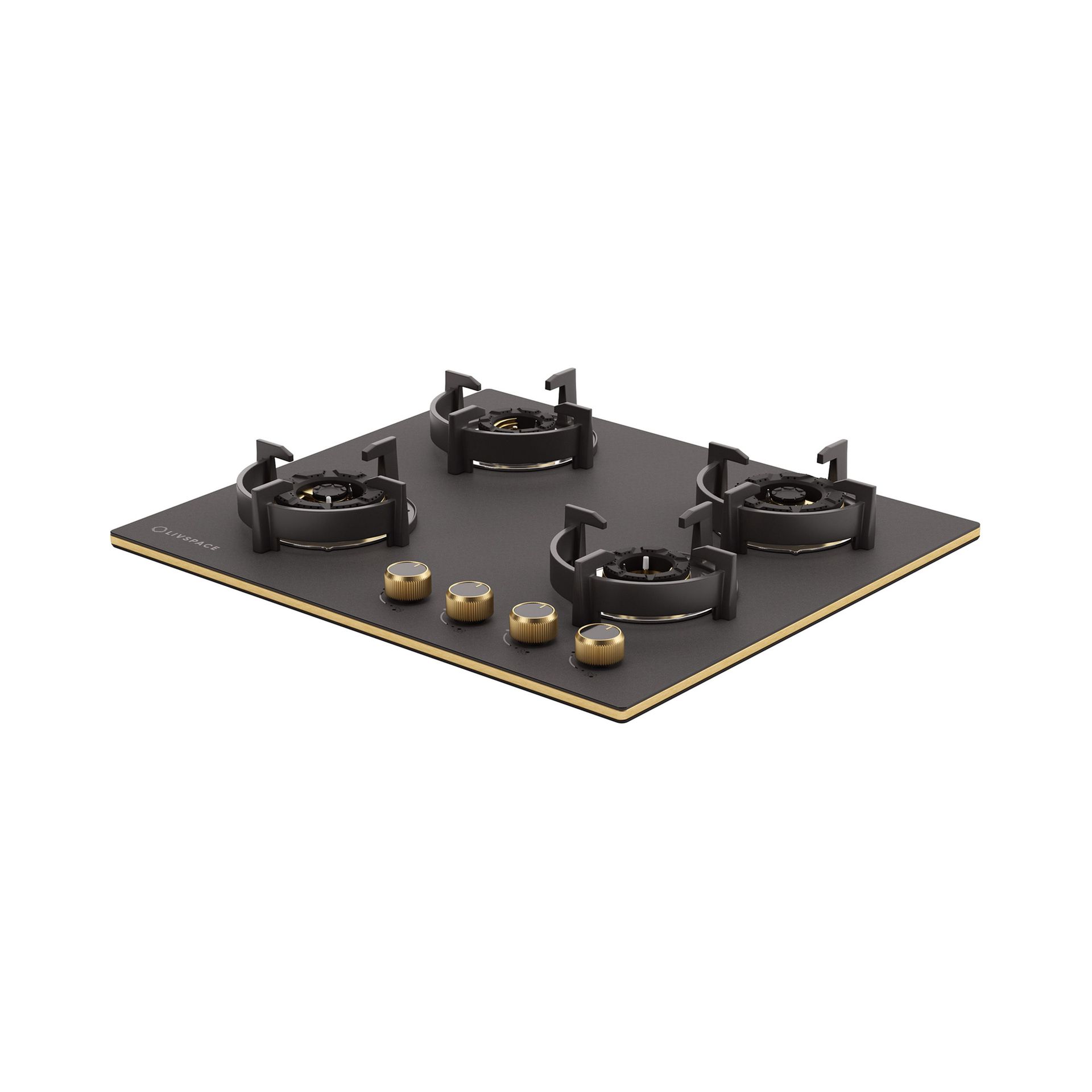 Intellia Matt 4-burner Brass Hob | FFD | Auto Ignition - 60 cm