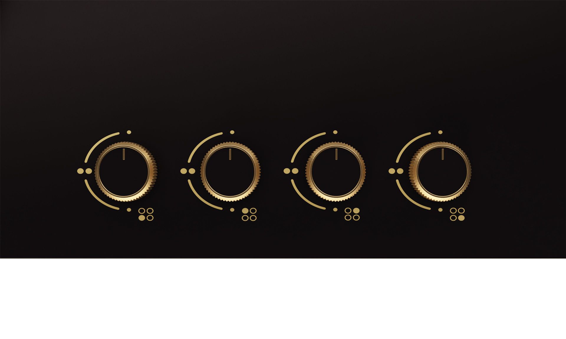 Intellia Gloss 4-burner Brass Hob | FFD | Auto Ignition - 90 cm
