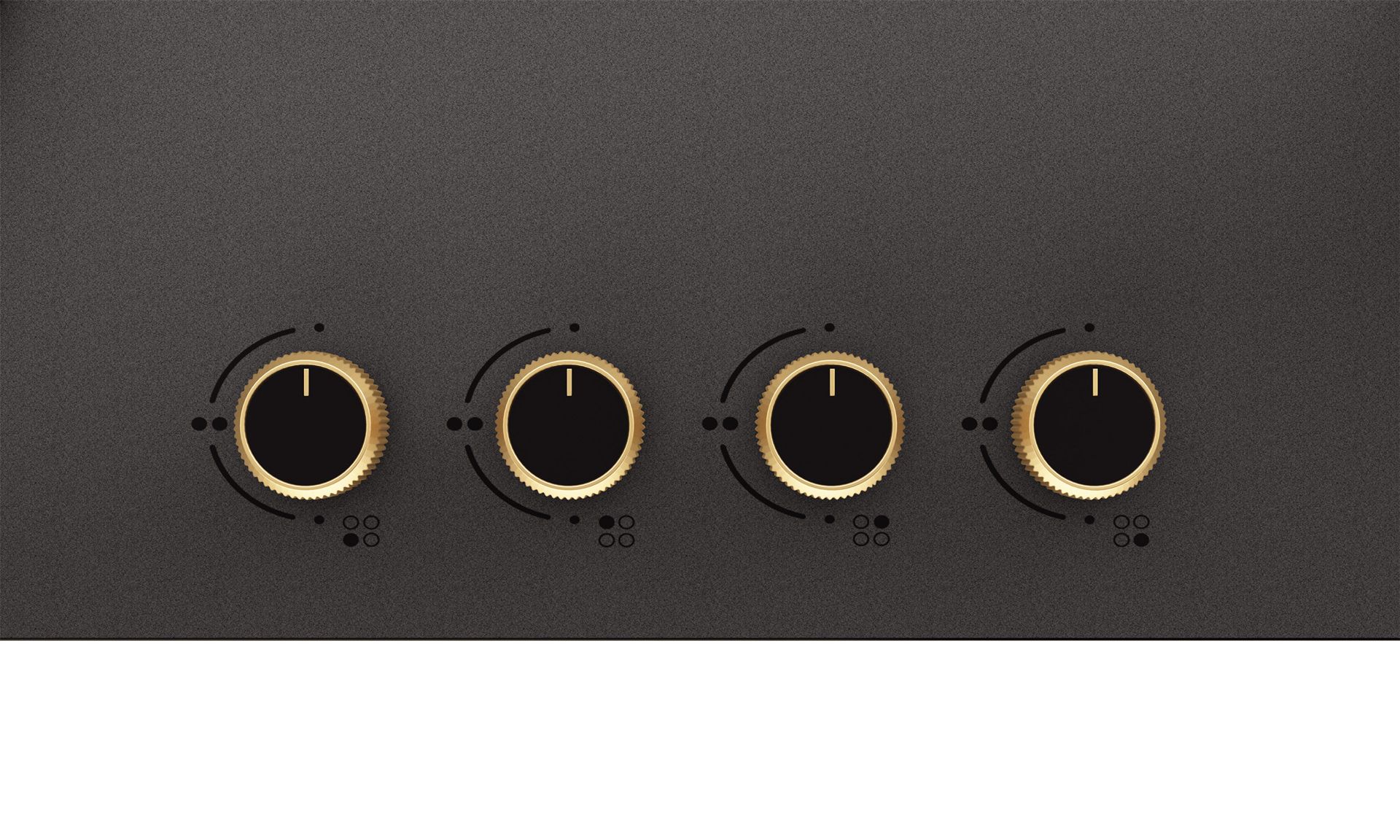 Intellia Matt 4-burner Brass Hob | FFD | Auto Ignition - 90 cm
