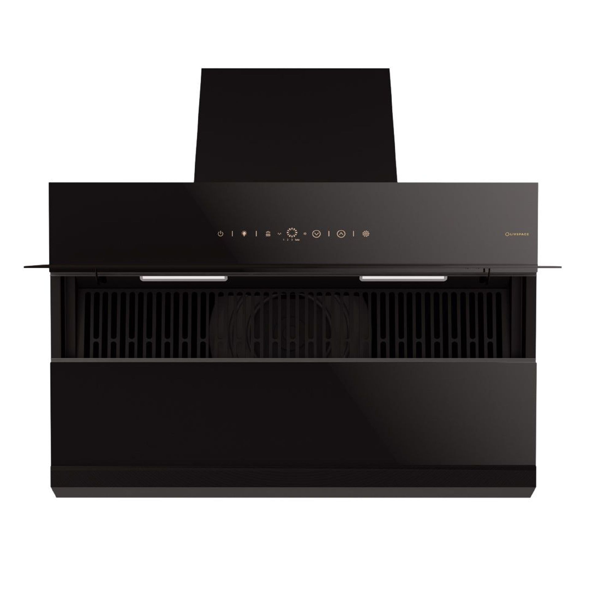 Intellia 90 cm Inclined Chimney | BLDC Ducted 1600 m3/h Suction | Auto Clean