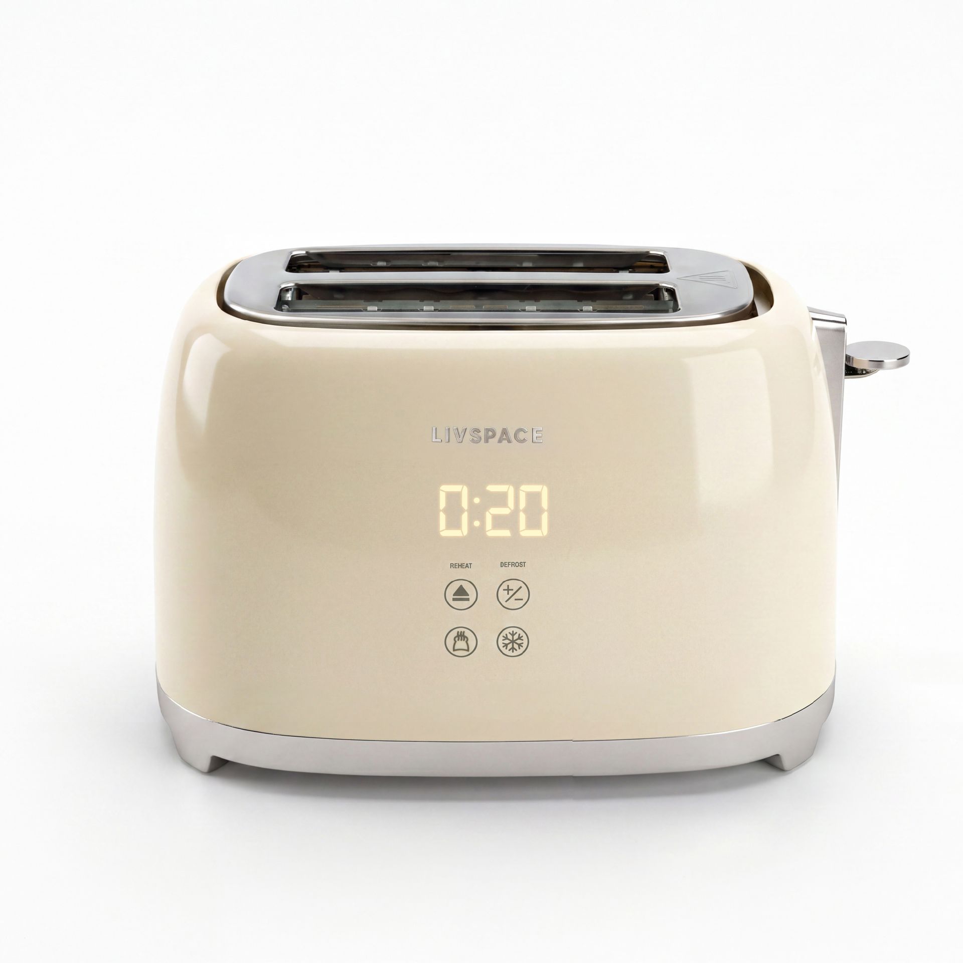 Livspace 2 Slice Digital Toaster - Ivory
