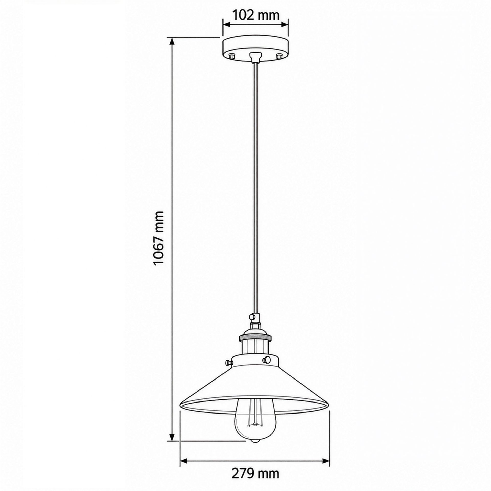 Livspace Ackton Nora Black Metal Pendant Light | Black