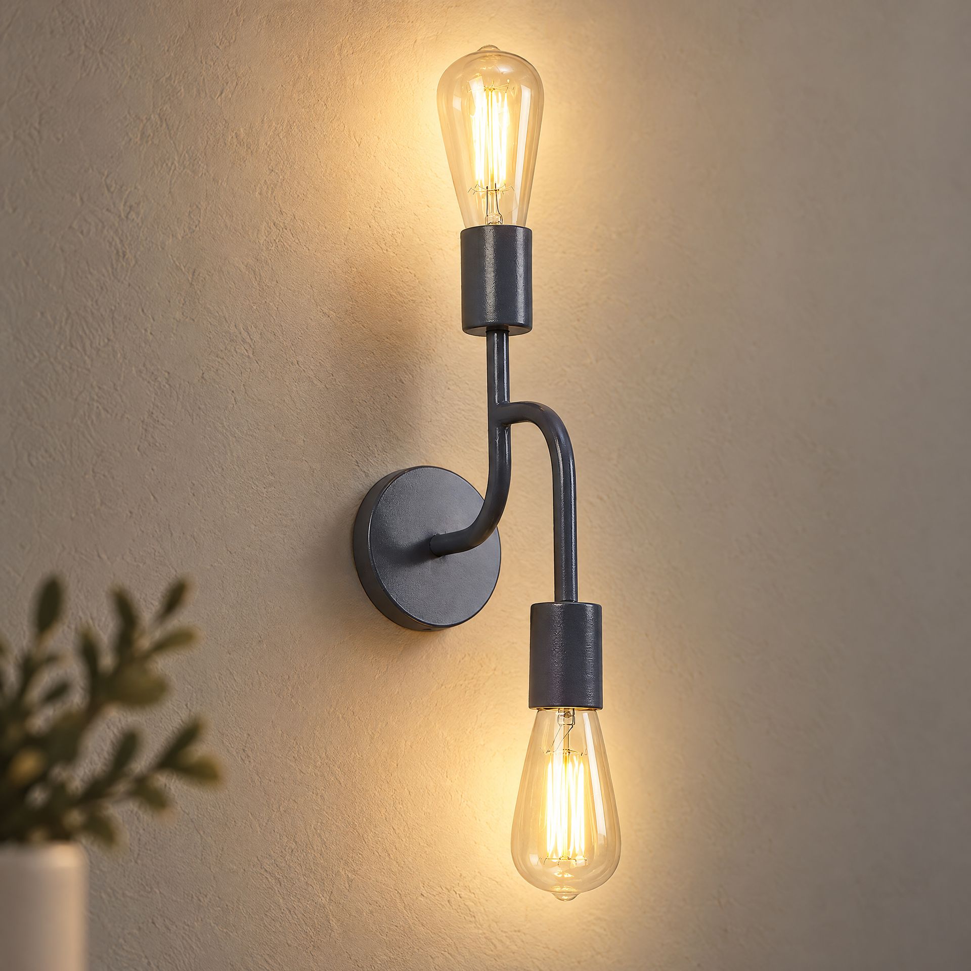 Livspace Adriana Grey Metal Novelty Wall Light | Grey