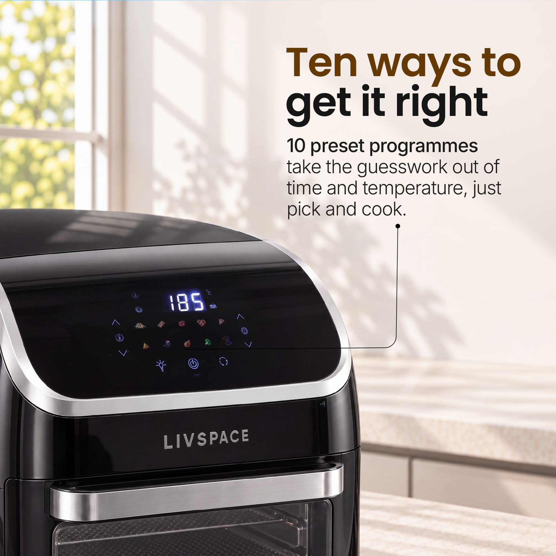 Livspace Air Fryer Oven 12 L - Black