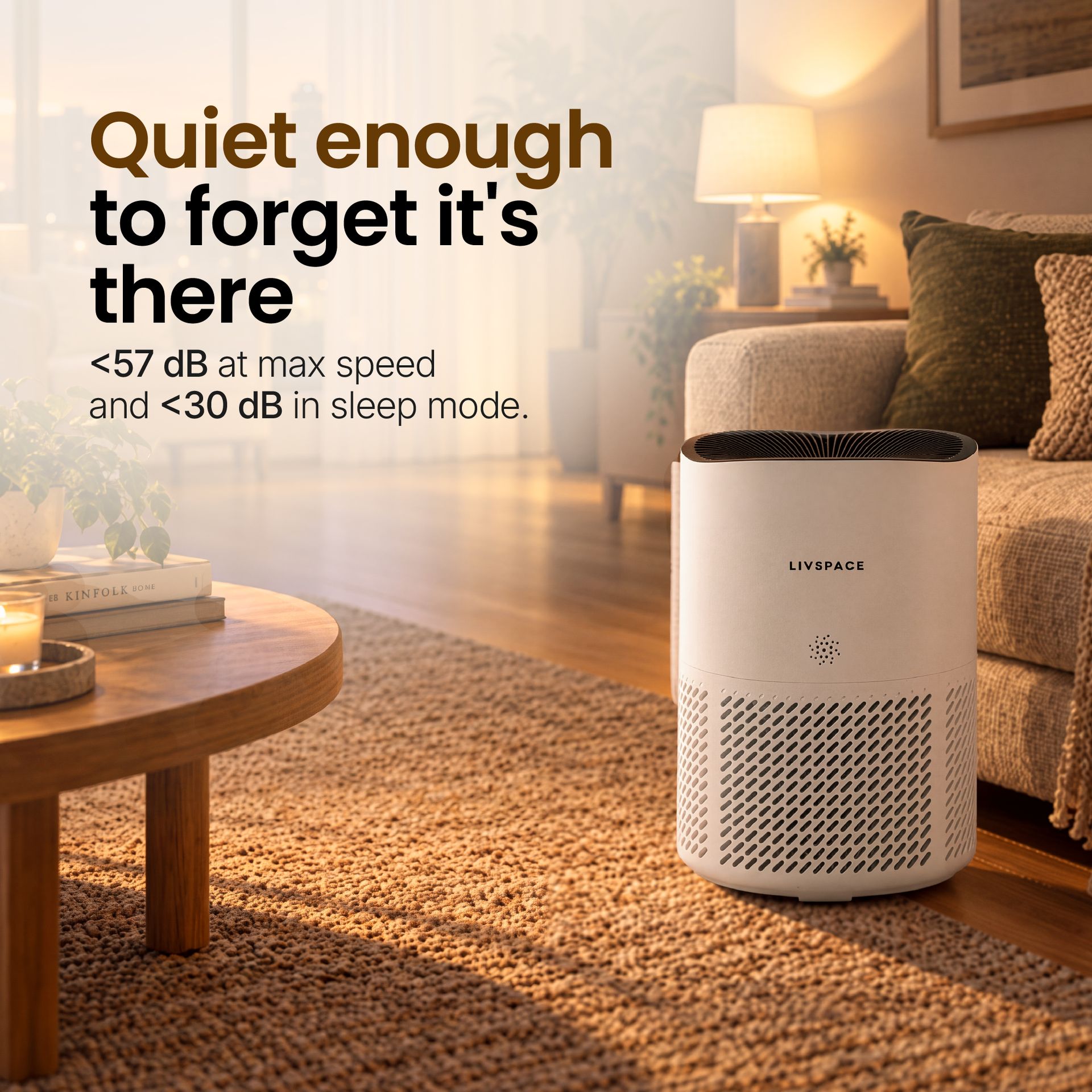 Livspace Air Purifier 350 CADR - White