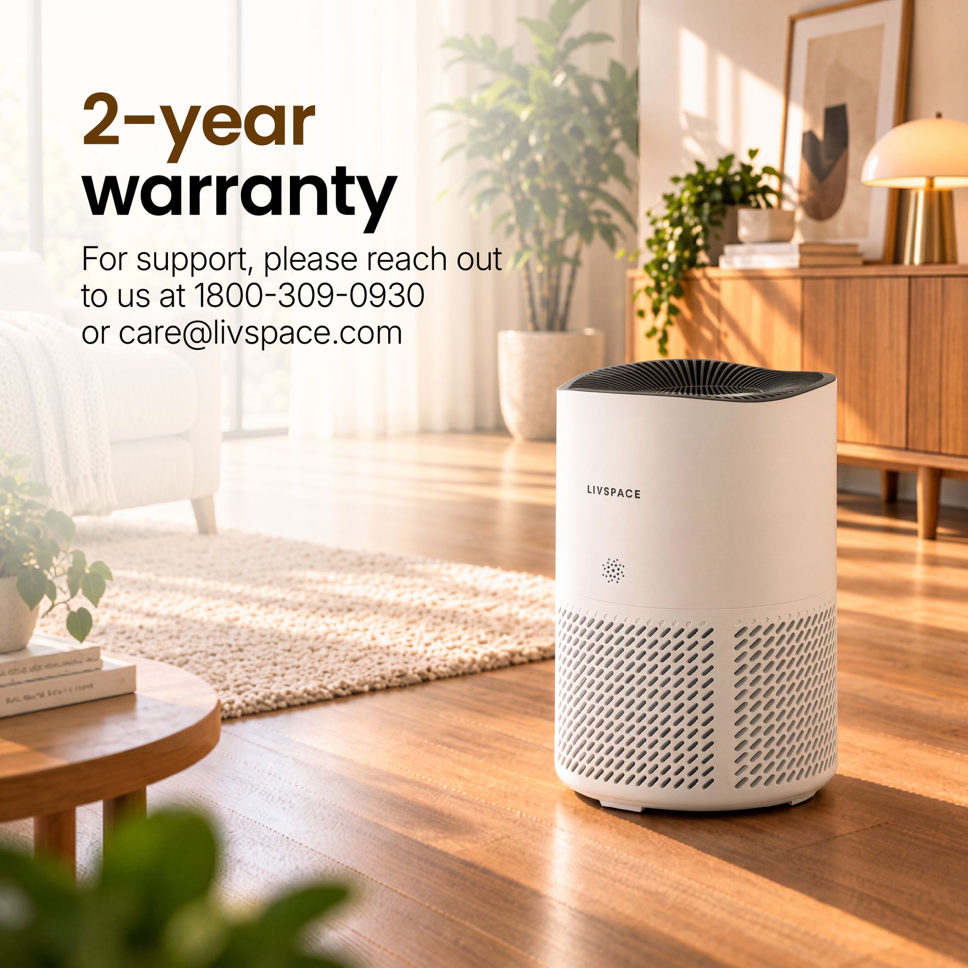 Livspace Air Purifier 350 CADR - White
