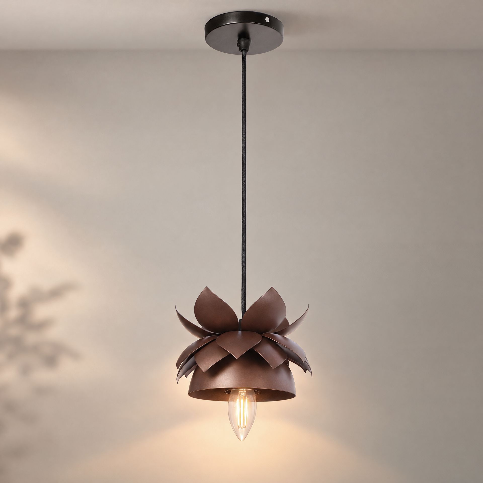 Livspace Arinda Hang Copper Metal Pendant Light | Copper