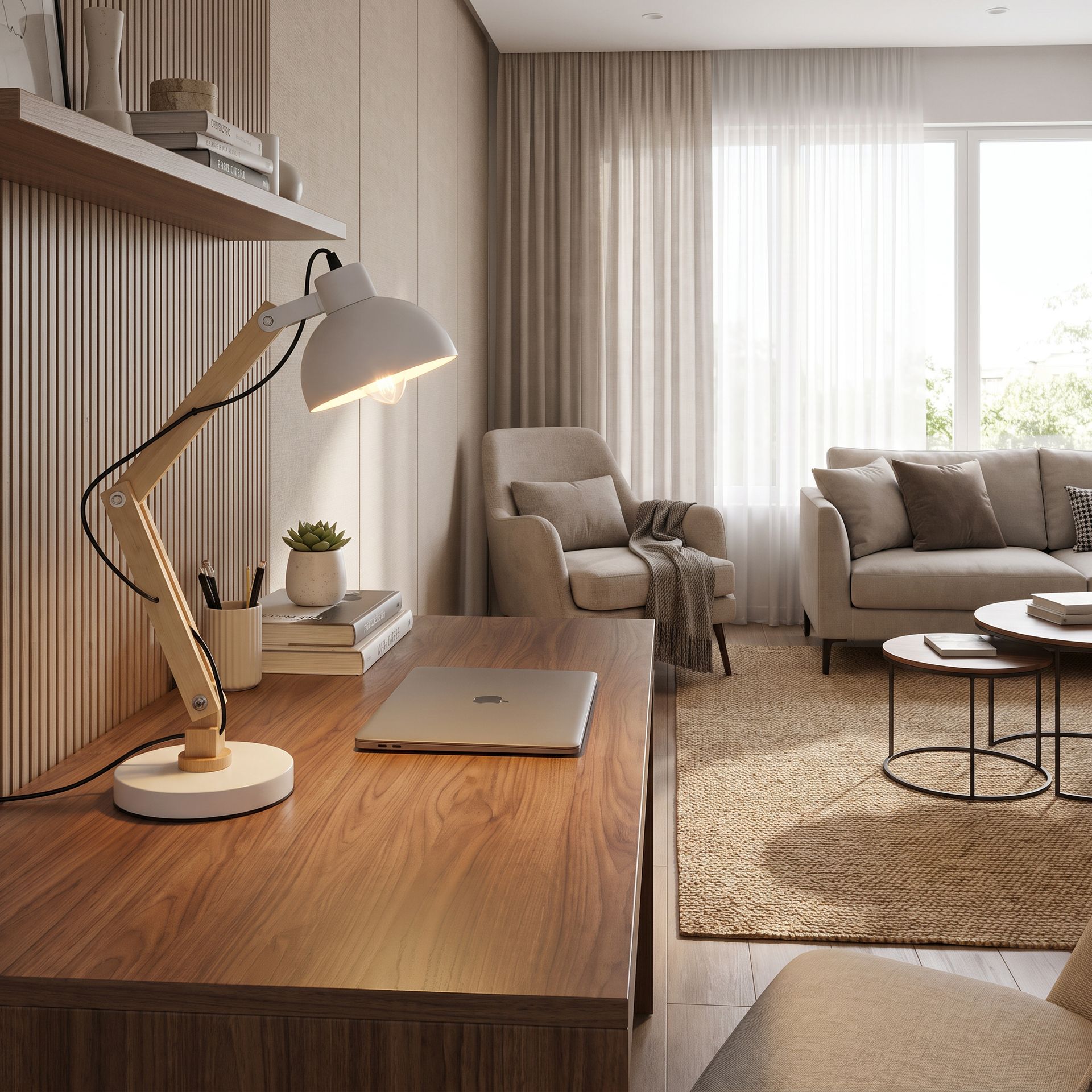 Livspace Belfast White With Metal Base Study Lamp | White
