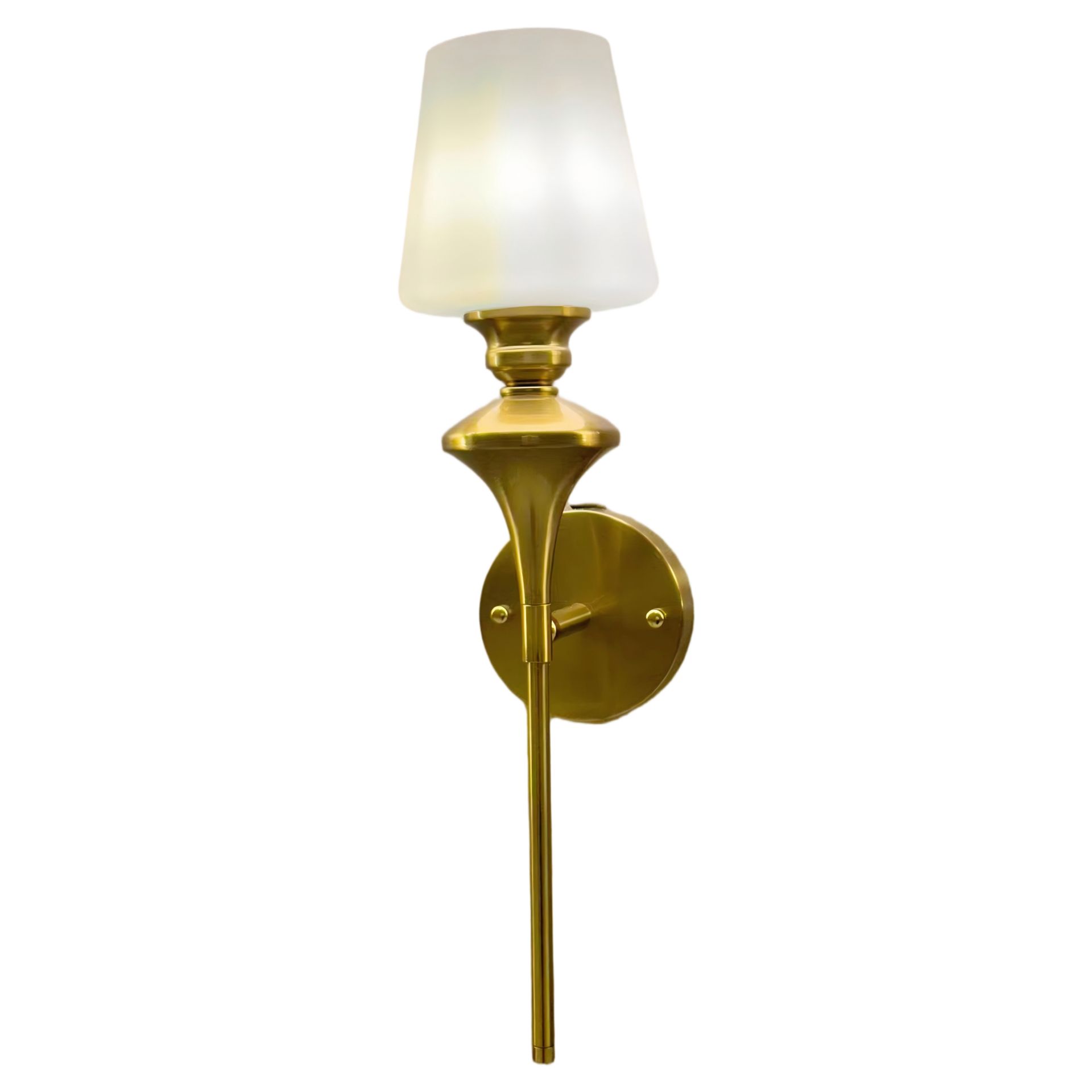 Livspace Bliss Wall Light | White + Brass