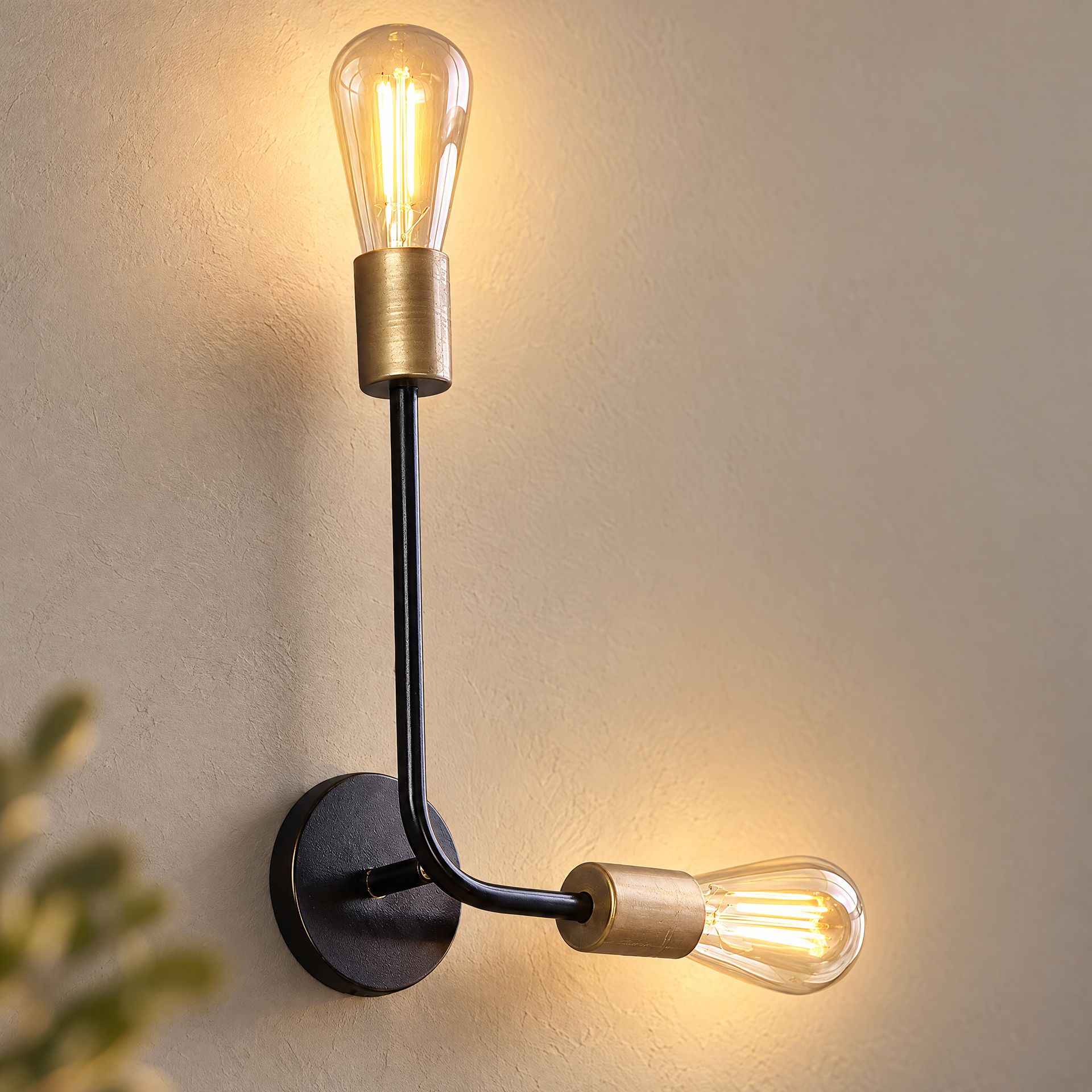 Livspace Burnie Black Metal Novelty Wall Light | Black