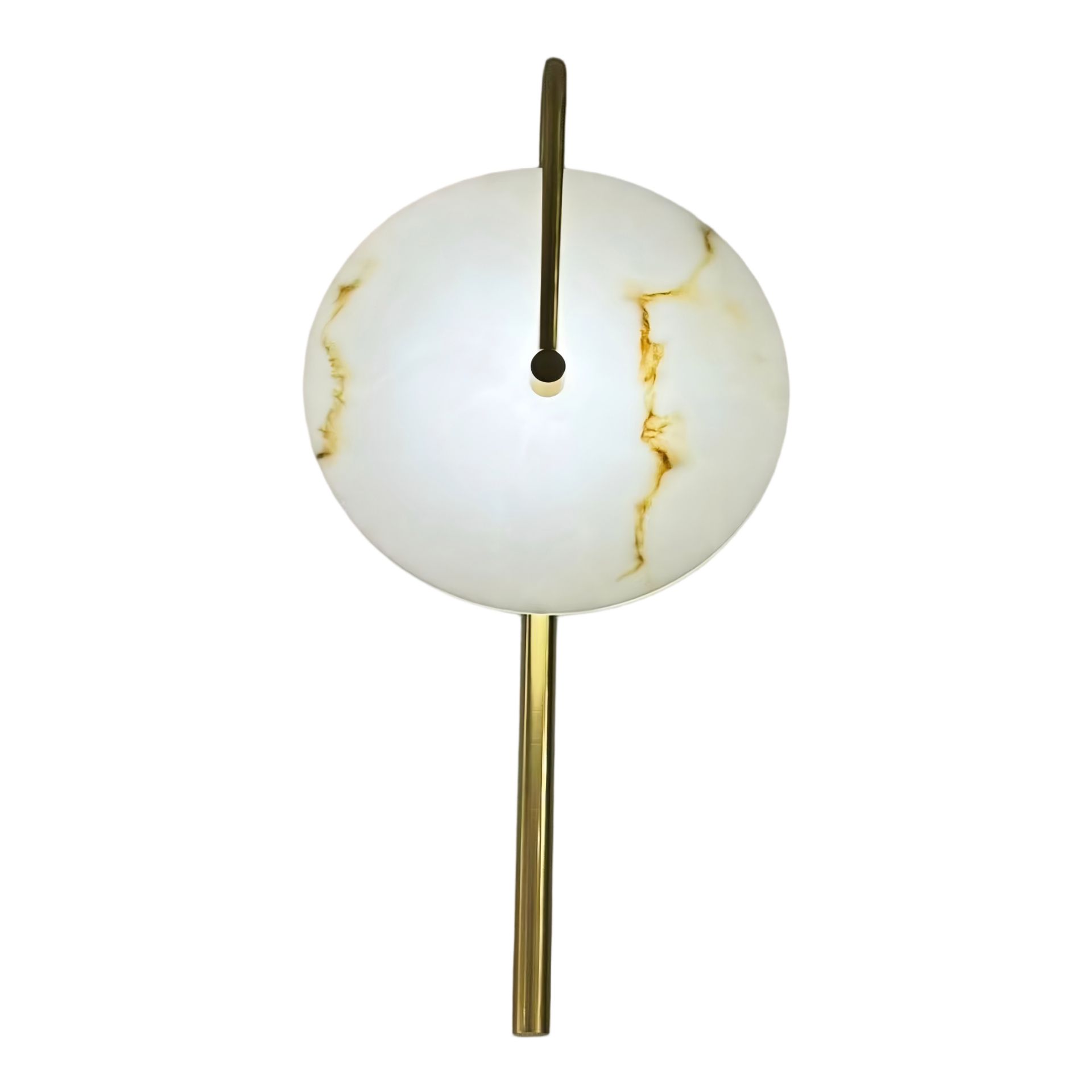 Livspace Carve Wall Light | White + Brass