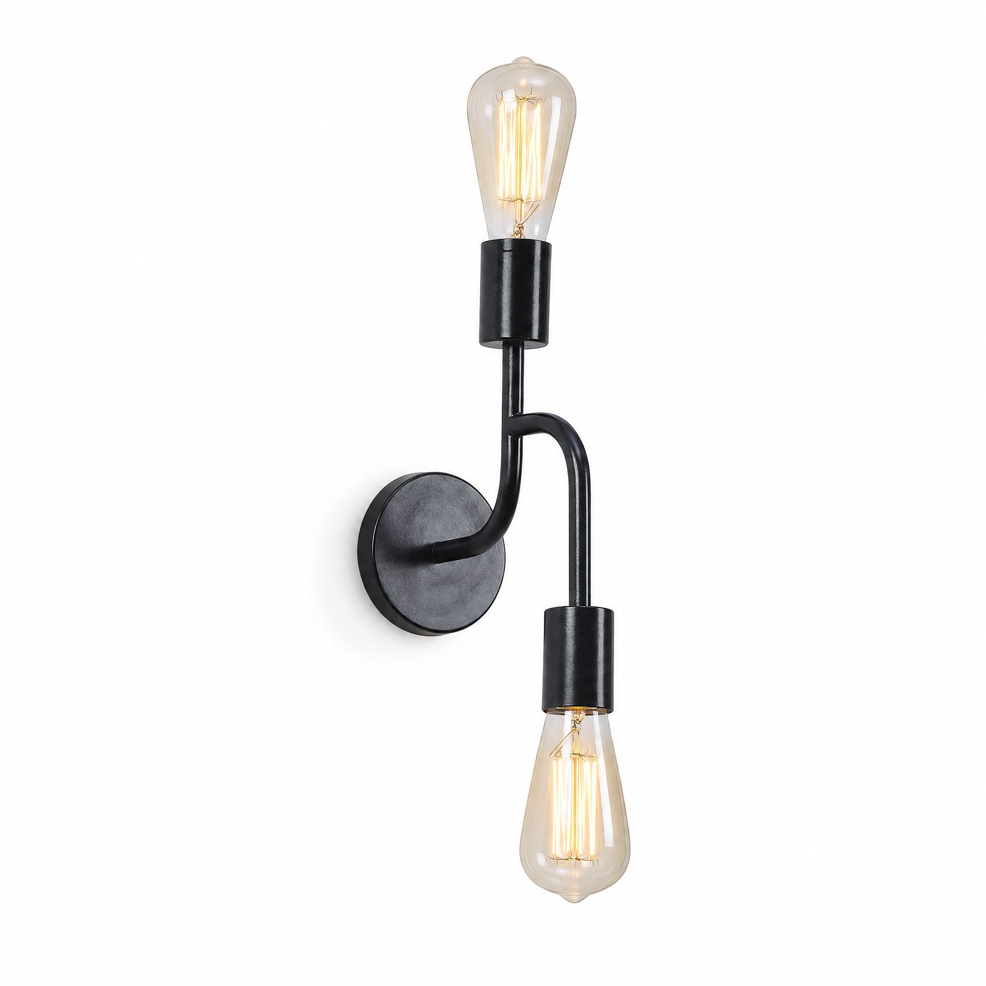 Livspace Catania Black Metal Novelty Wall Light | Black