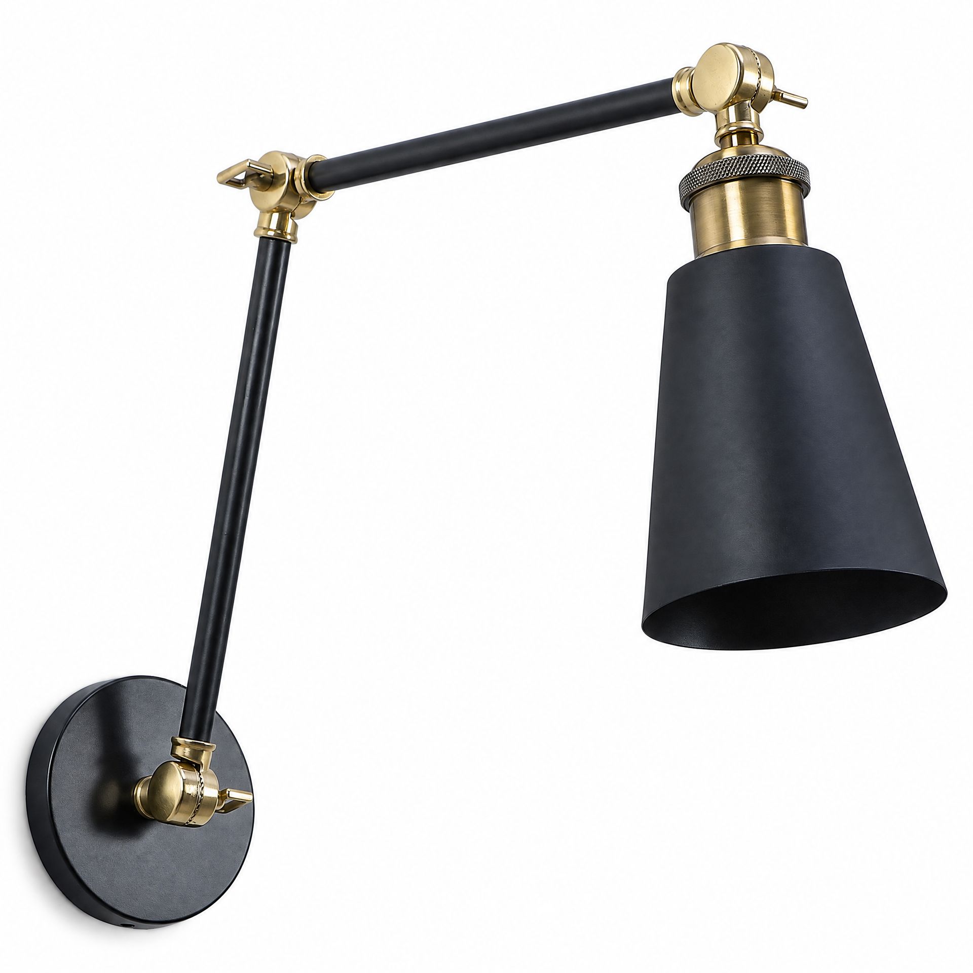 Livspace Centaur Black Metal Wall Light | Black