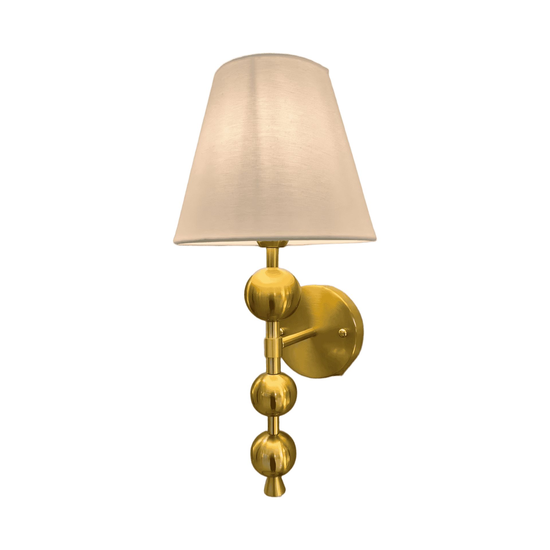 Livspace Charm Wall Light | White + Brass