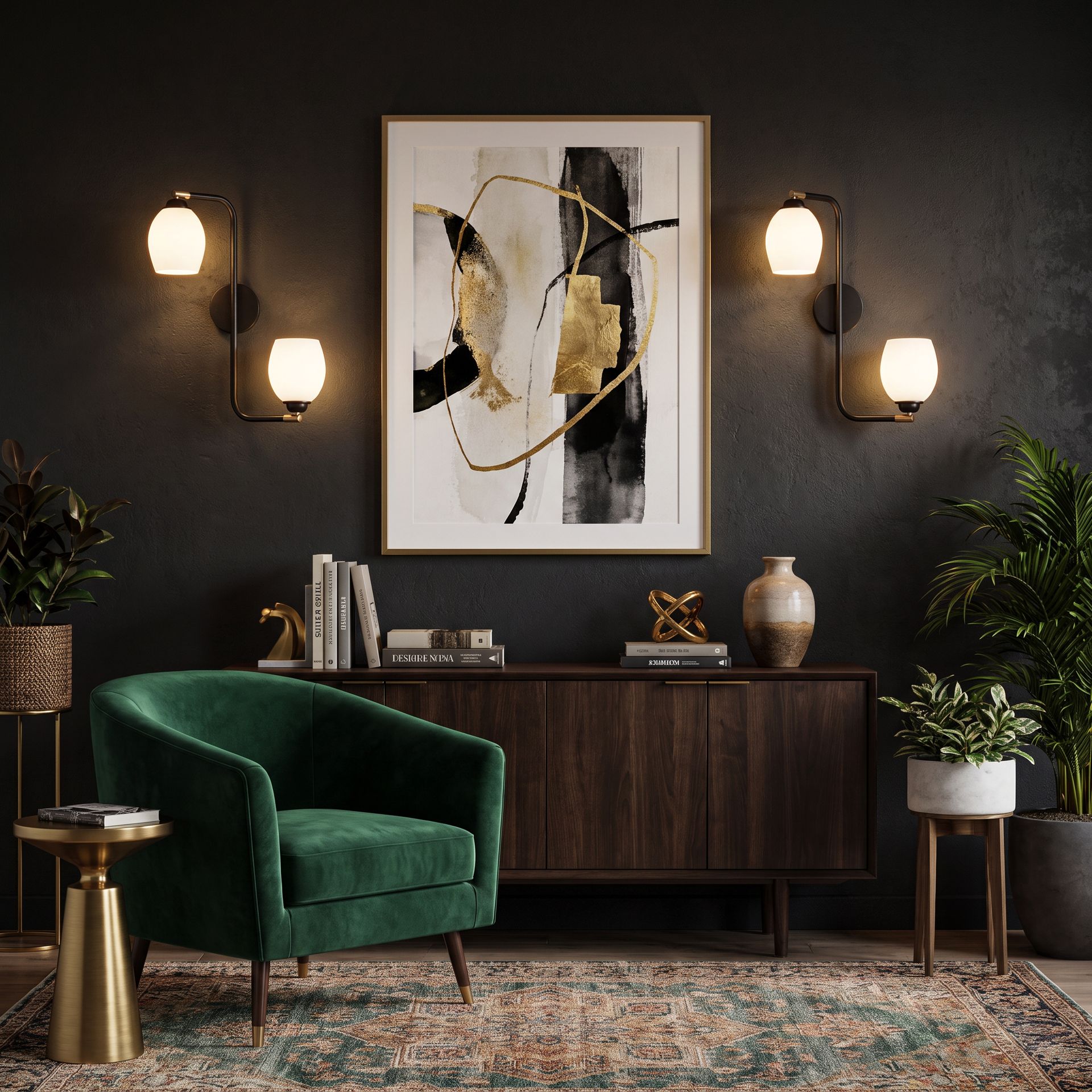 Livspace Chic Milky White 2 Glass Wall Light | Black Matt