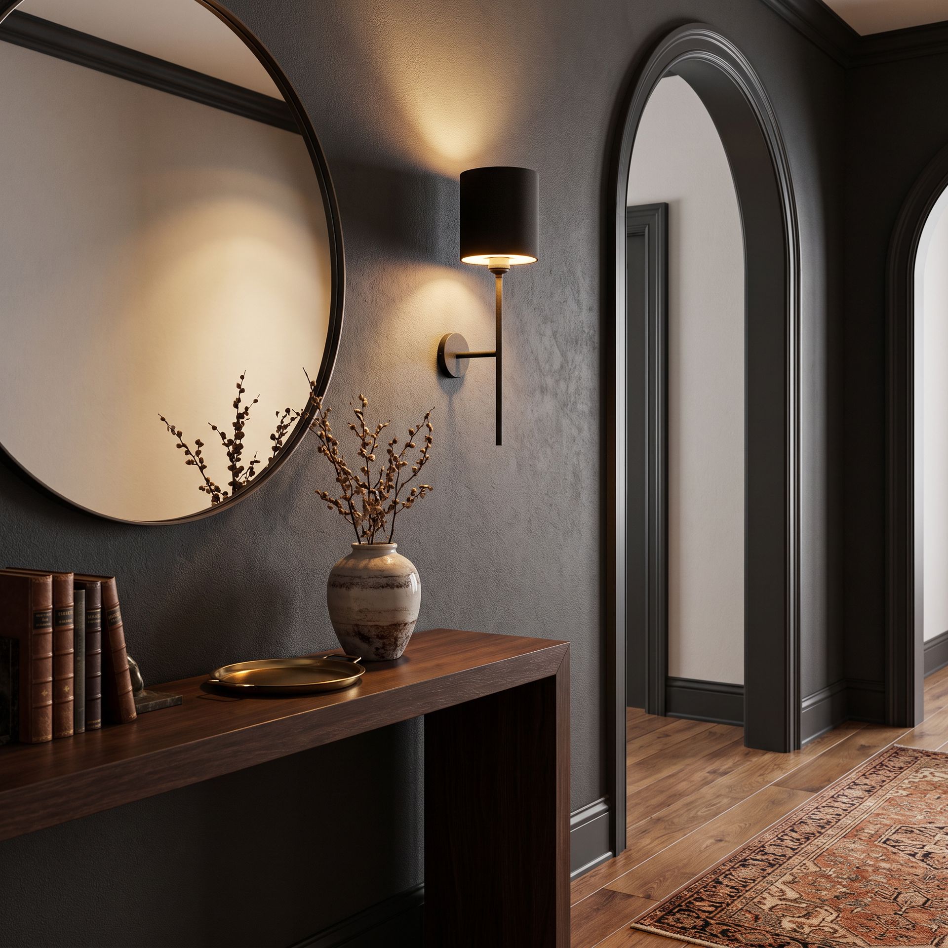 Livspace Cyan Wall Light | Matt Black