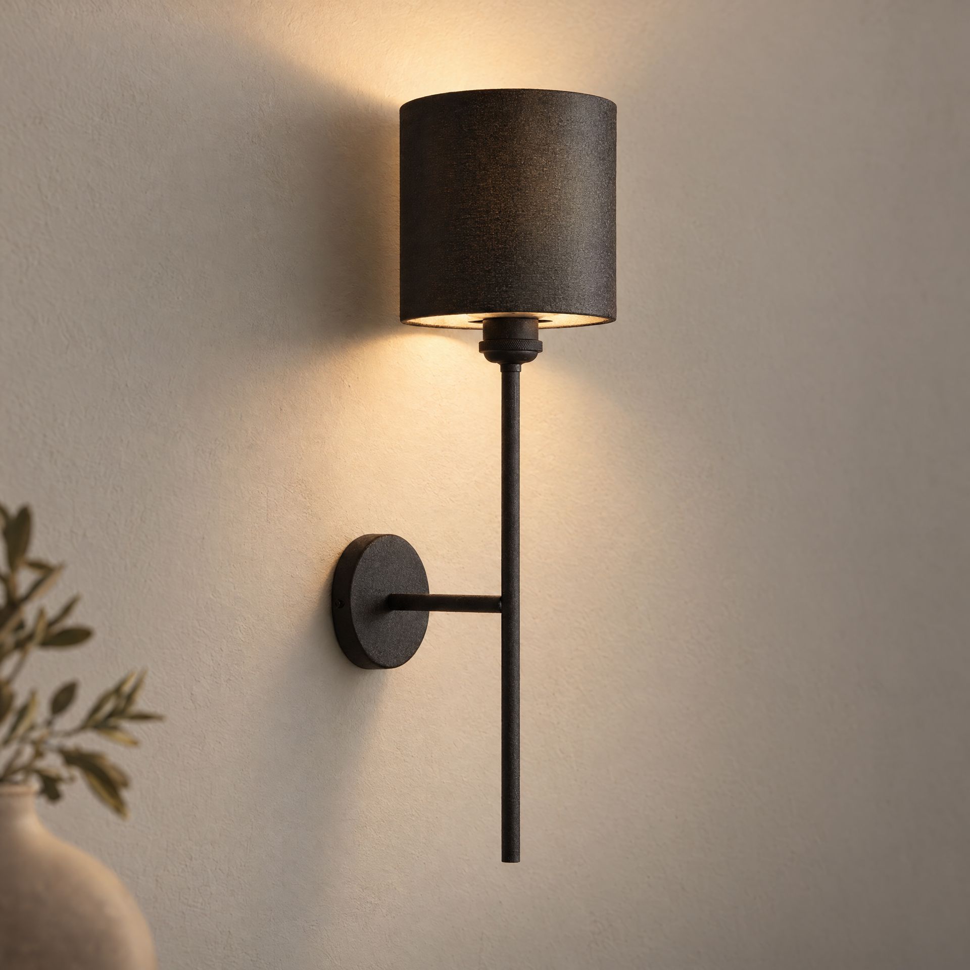 Livspace Cyan Wall Light | Matt Black