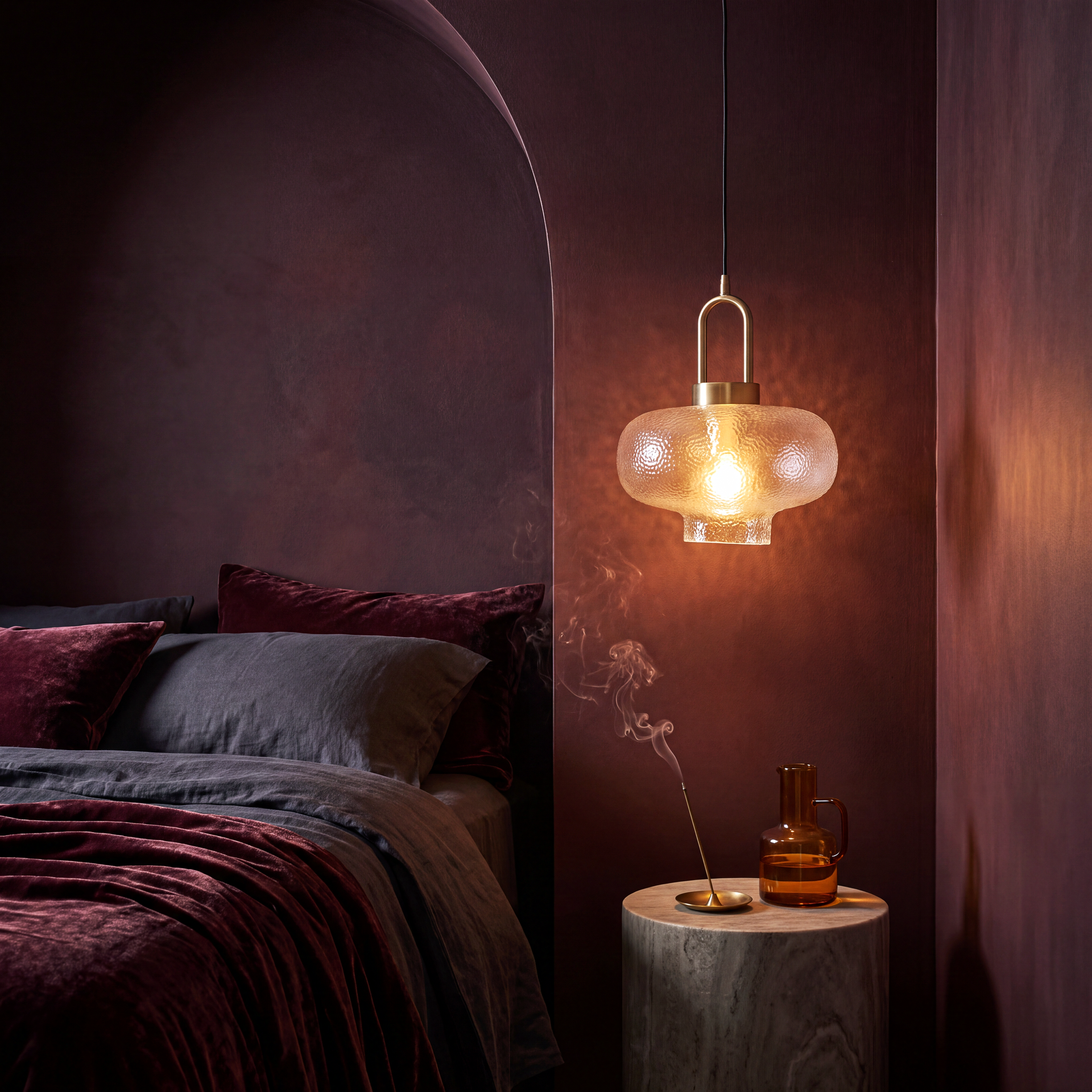 Livspace Etch Pendant | Clear Glass