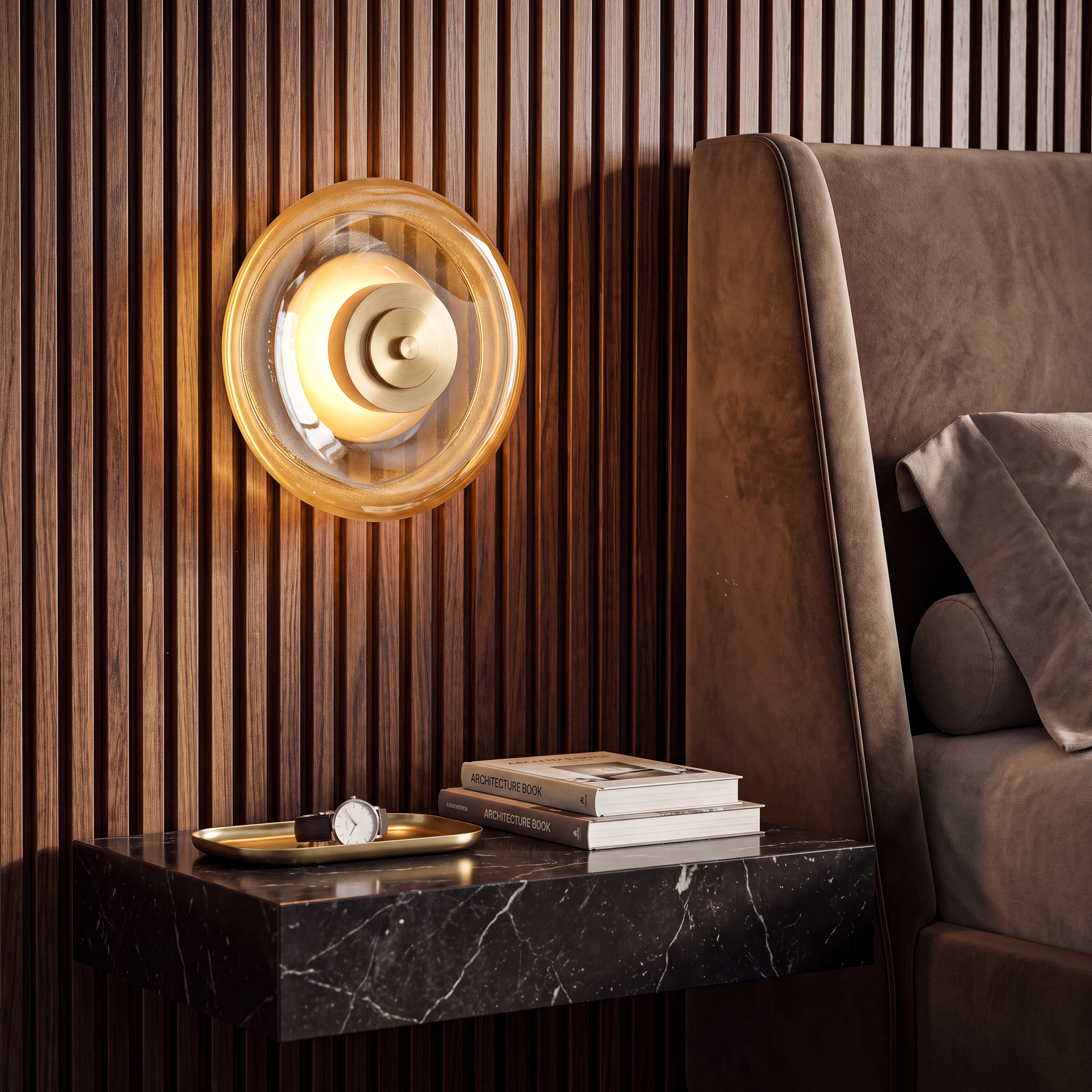 Livspace Floe Wall Light | Amber