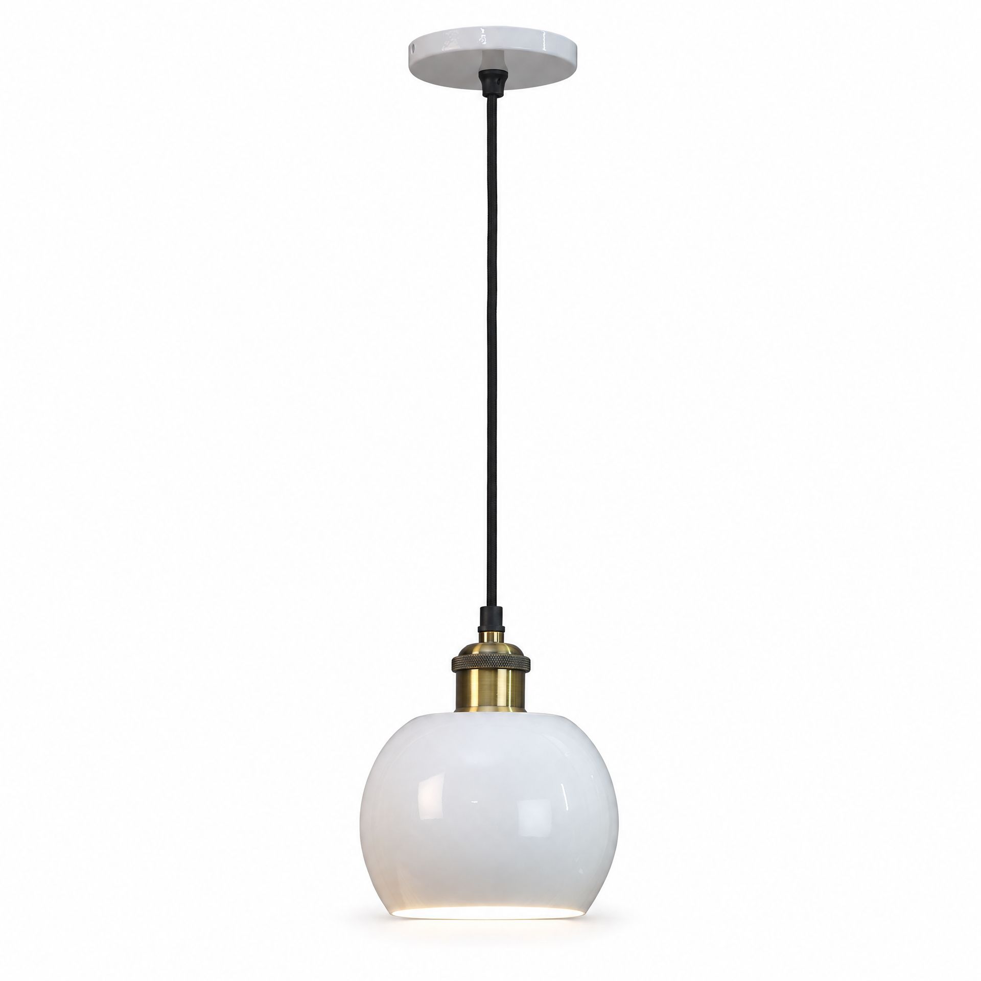 Livspace Formul White Metal Pendant Light | White