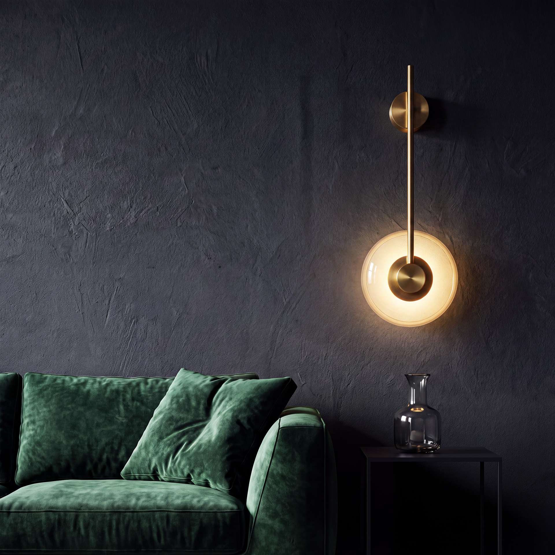Livspace Gong Wall Light | Amber