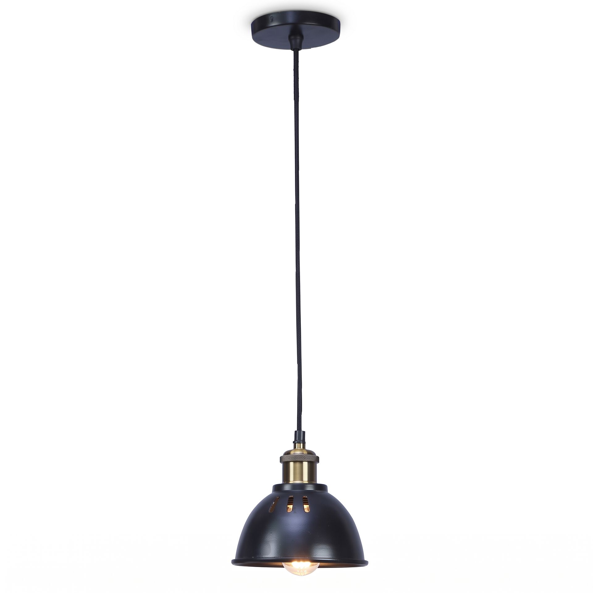 Livspace Ivan Darnar Black Metal Pendant Light | Black