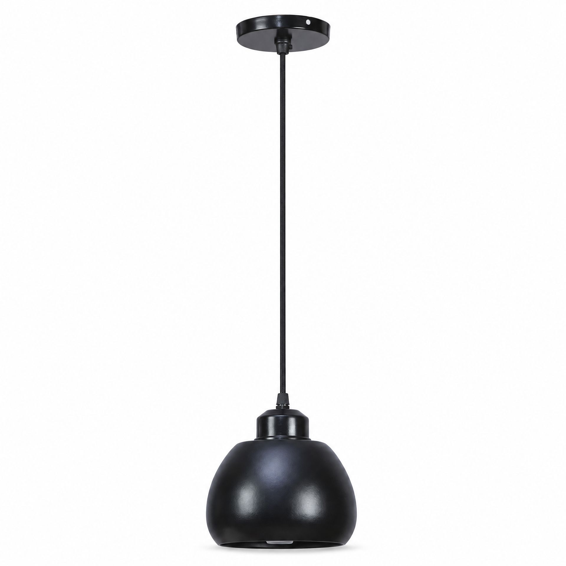 Livspace Jeny Muuto Black Metal Pendant Light | Black
