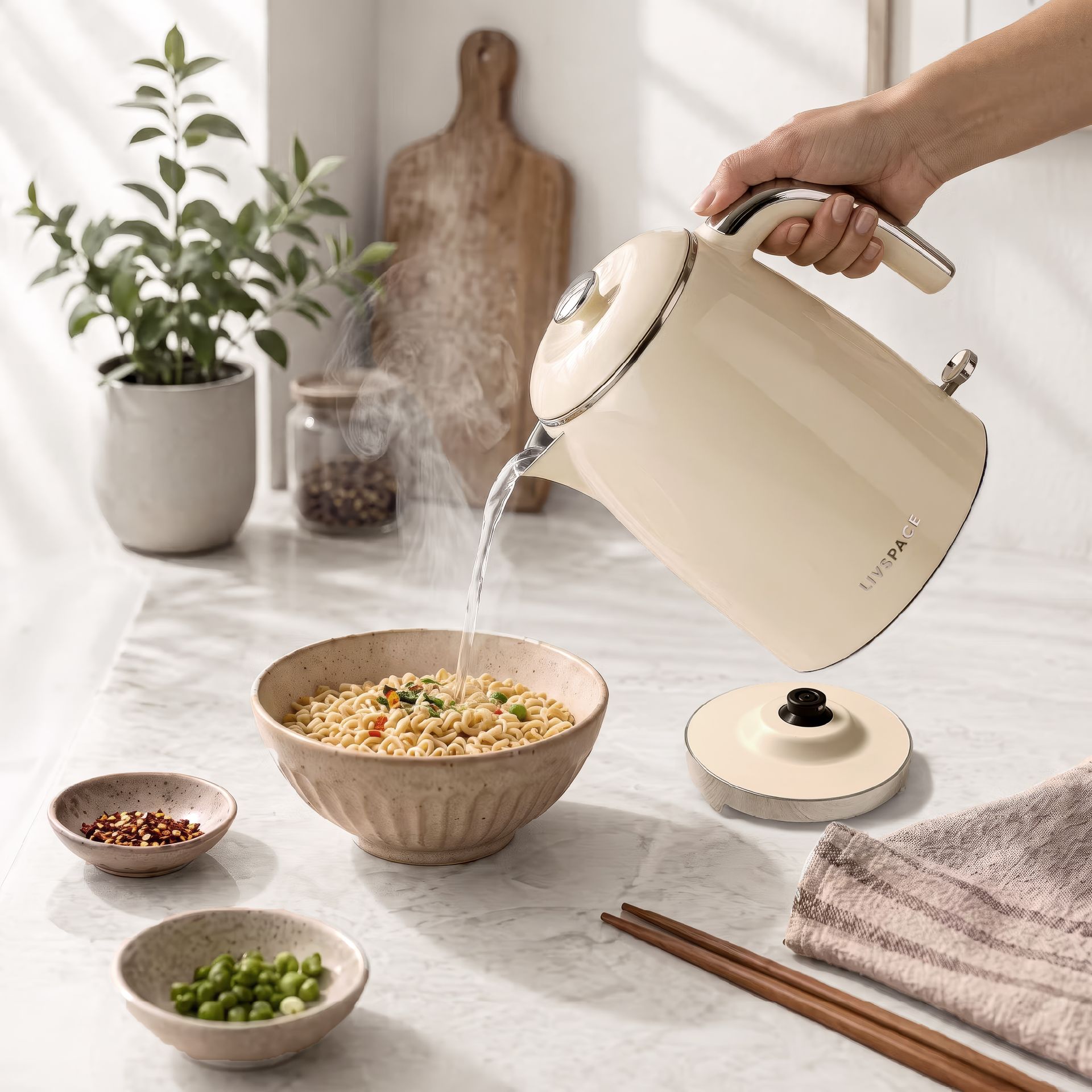 Livspace Kettle 1 L - Ivory