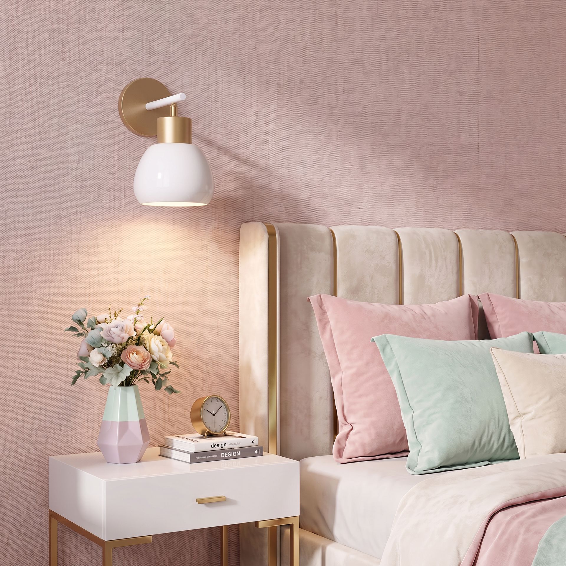 Livspace Lucea White Metal Wall Light | White