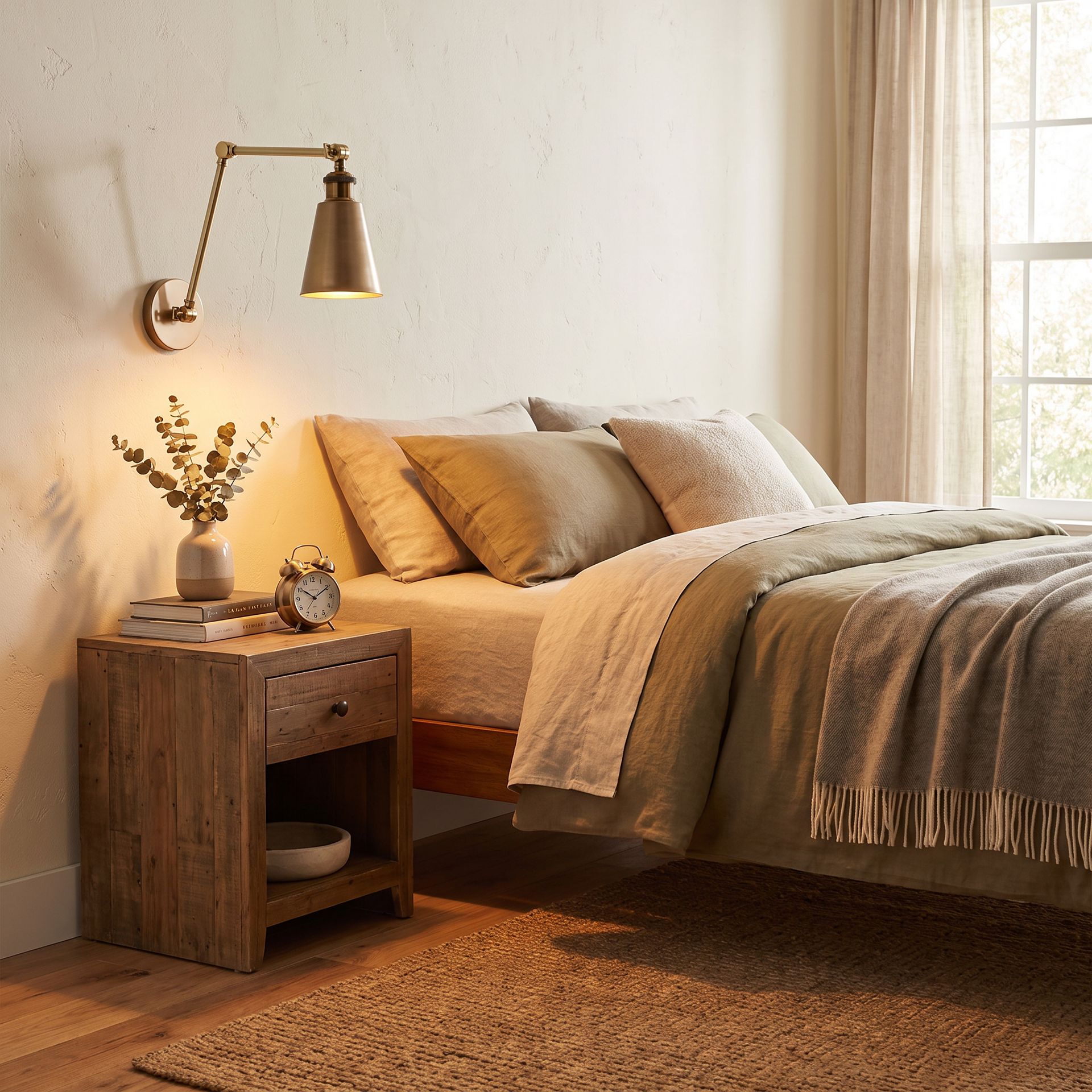 Livspace Lyon Brass Metal Wall Light | Brass