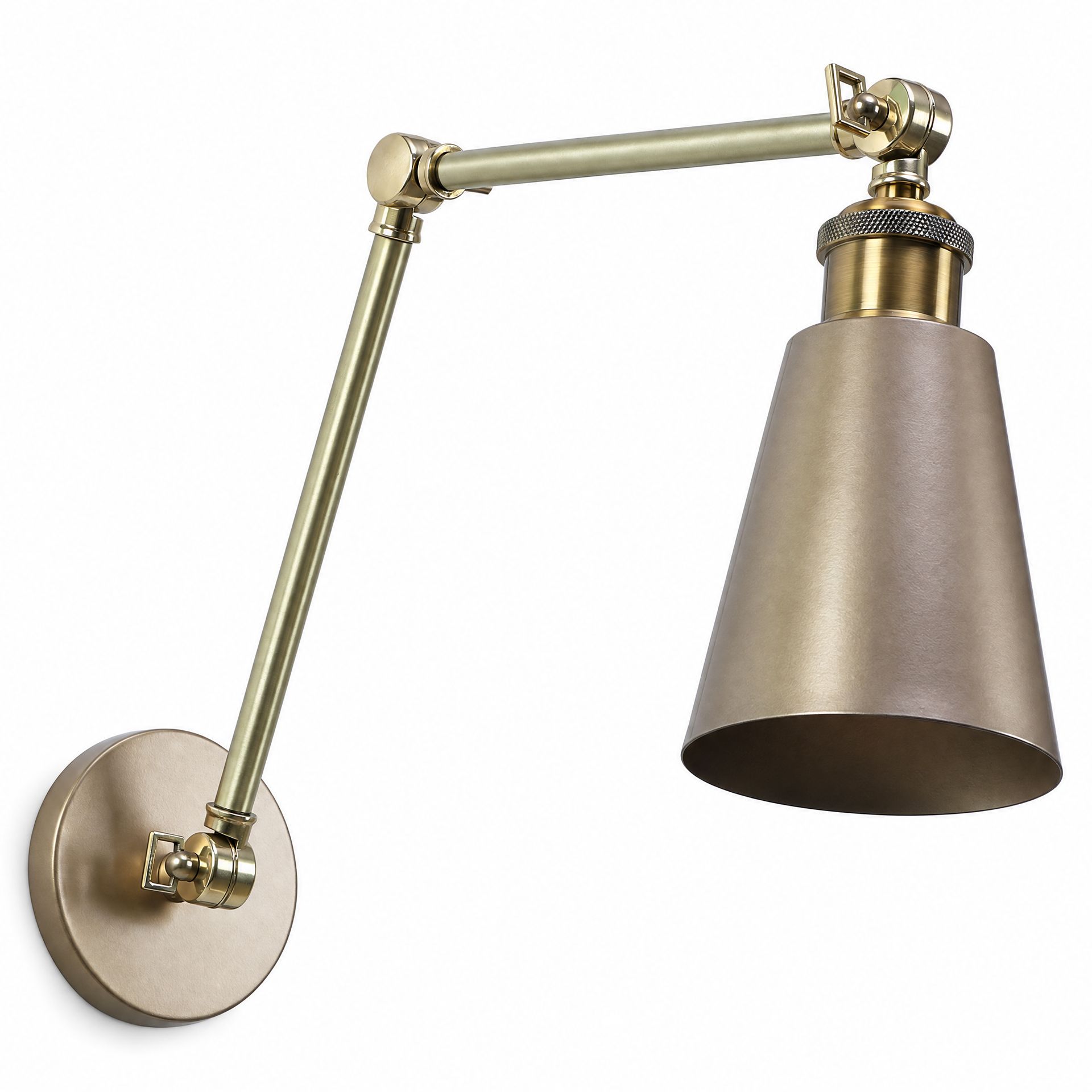 Livspace Lyon Brass Metal Wall Light | Brass