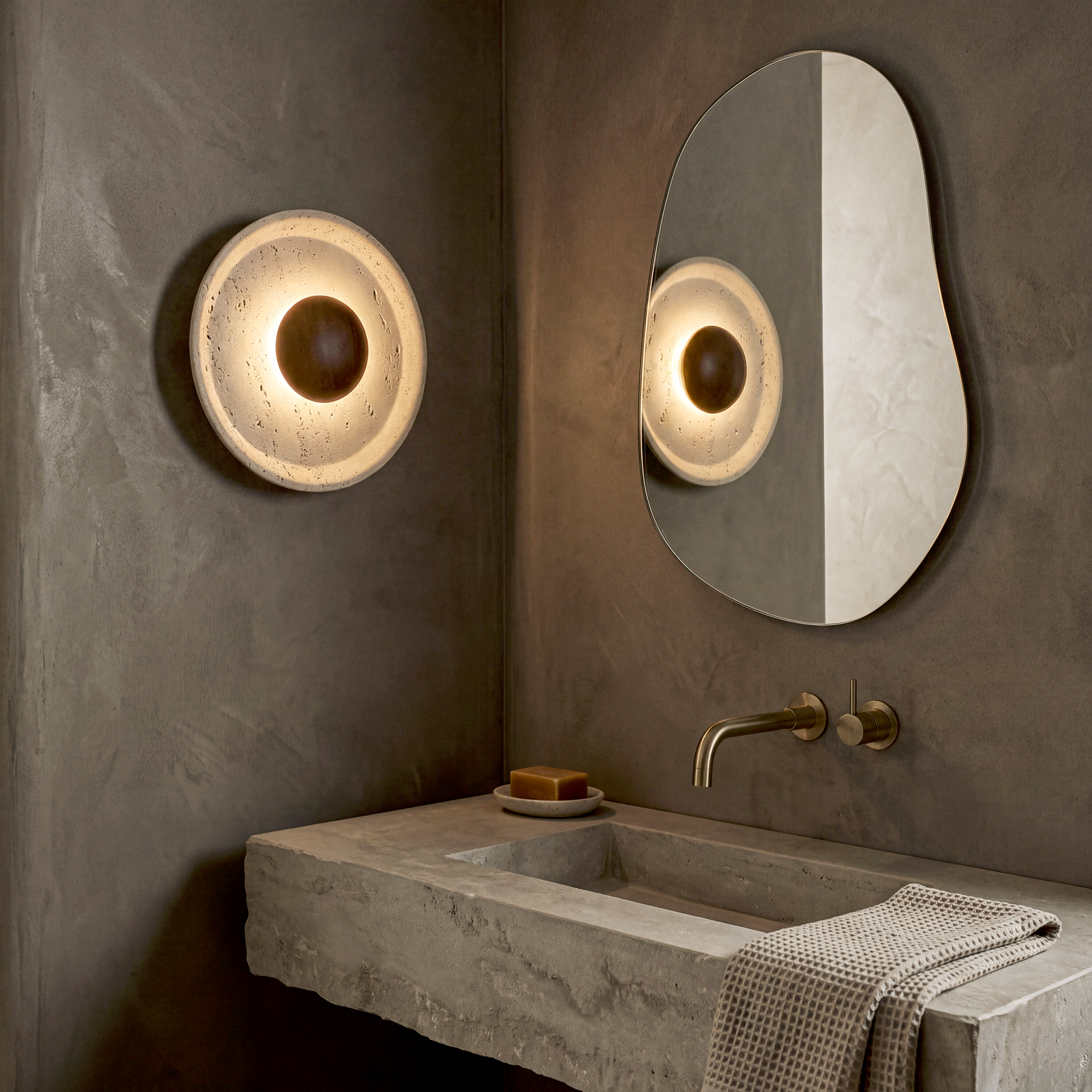 Livspace Mantle Wall Light | Beige + Brown