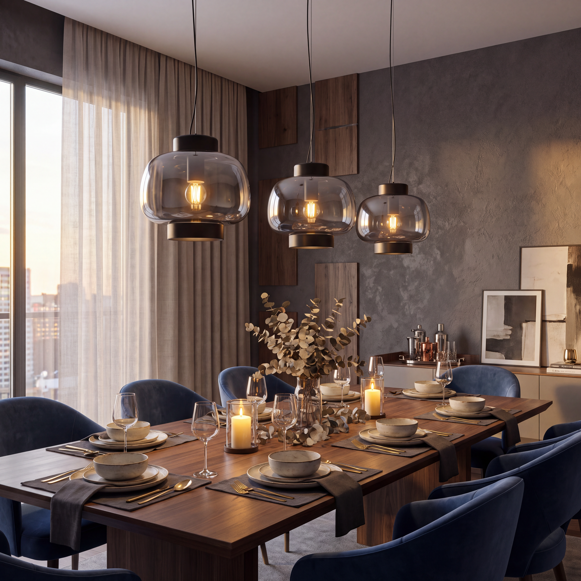 Livspace Mellow Pendant | Black + White