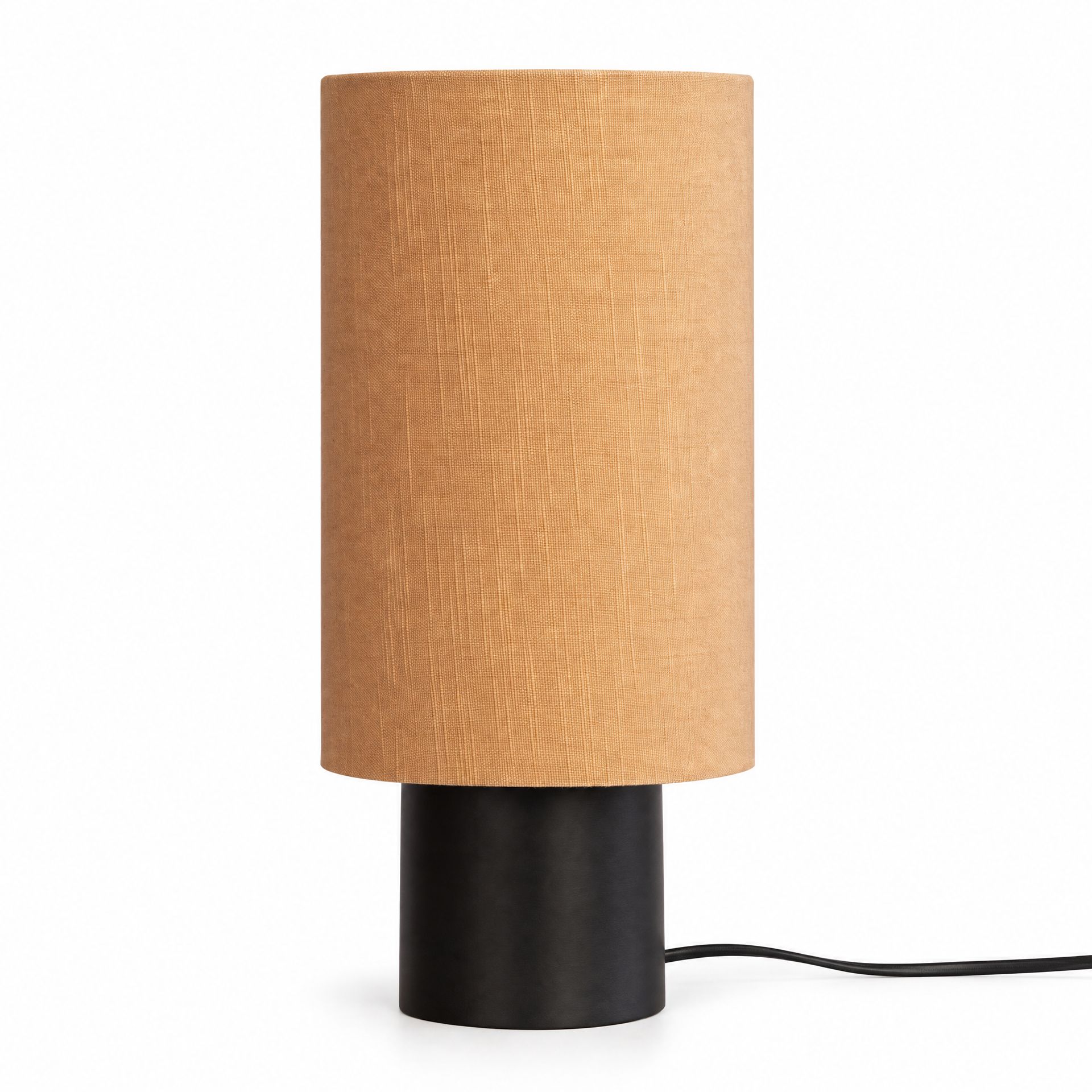 Livspace Modern Cylinder Table Lamp | Black