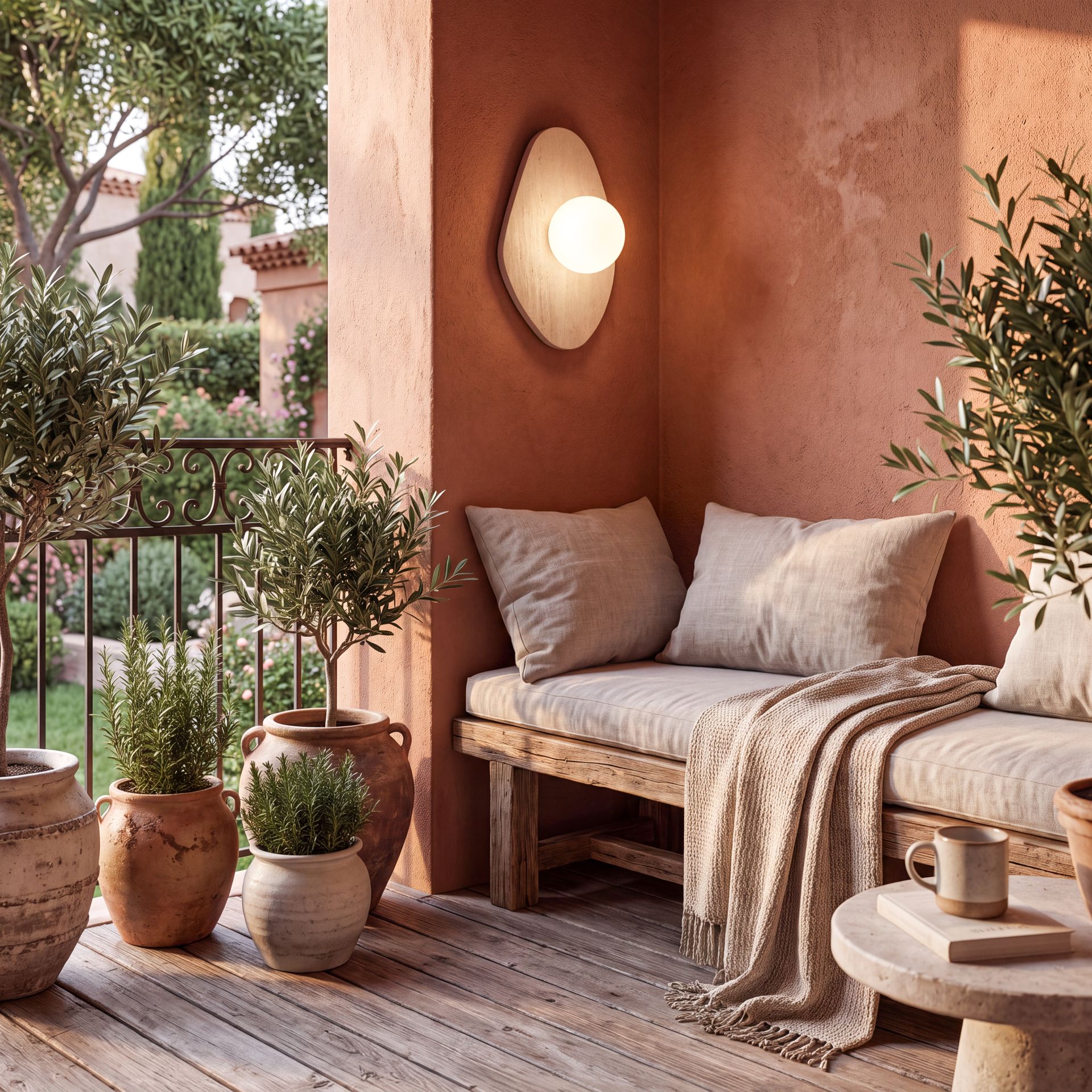 Livspace Ostra Wall Light | Wooden + White