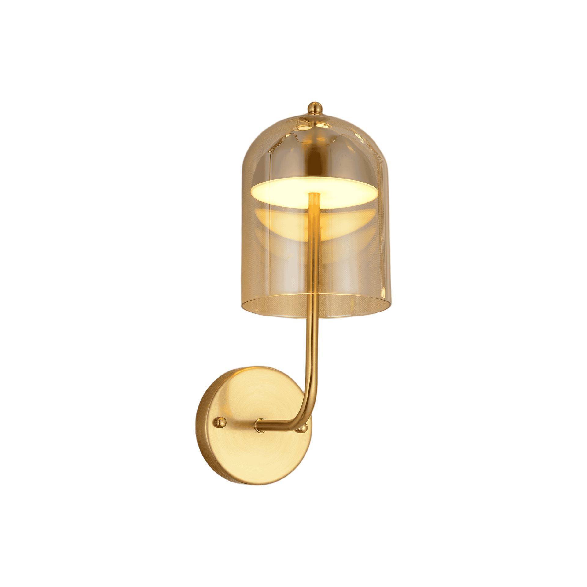 Livspace Peal Wall Light | Gold + Amber