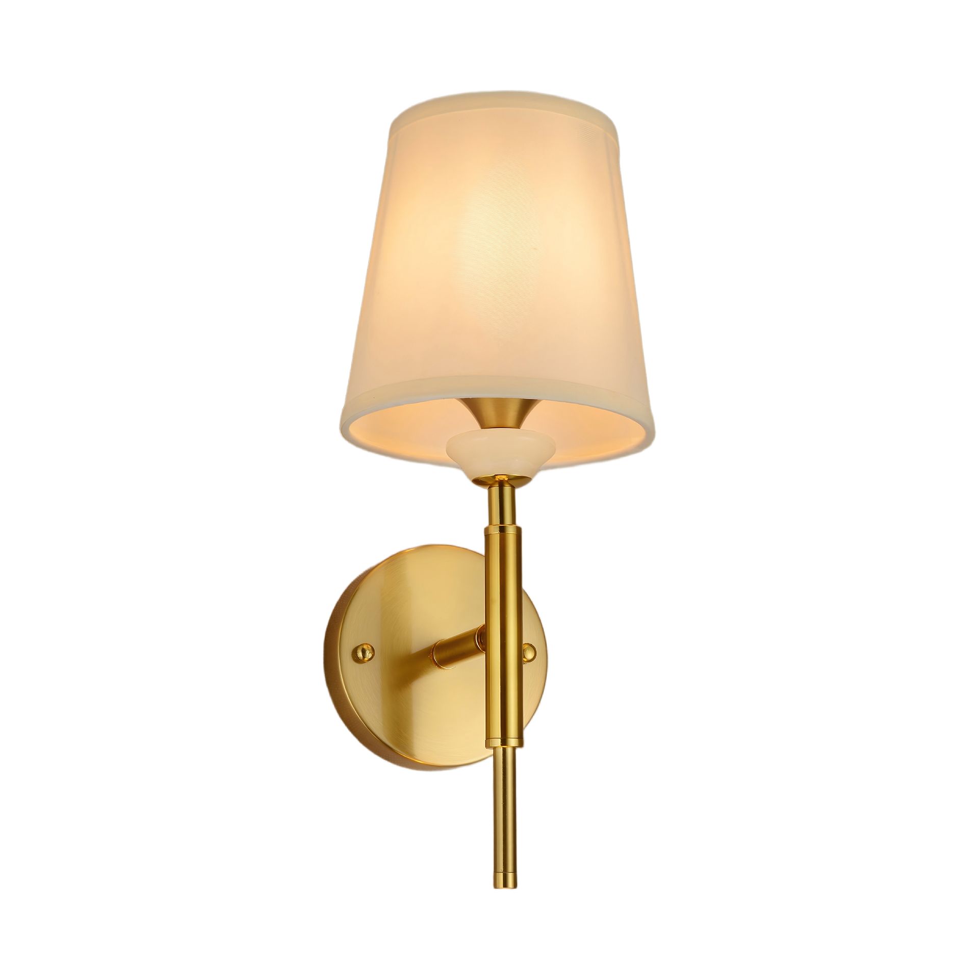 Livspace Poise Wall Light | White + Brass