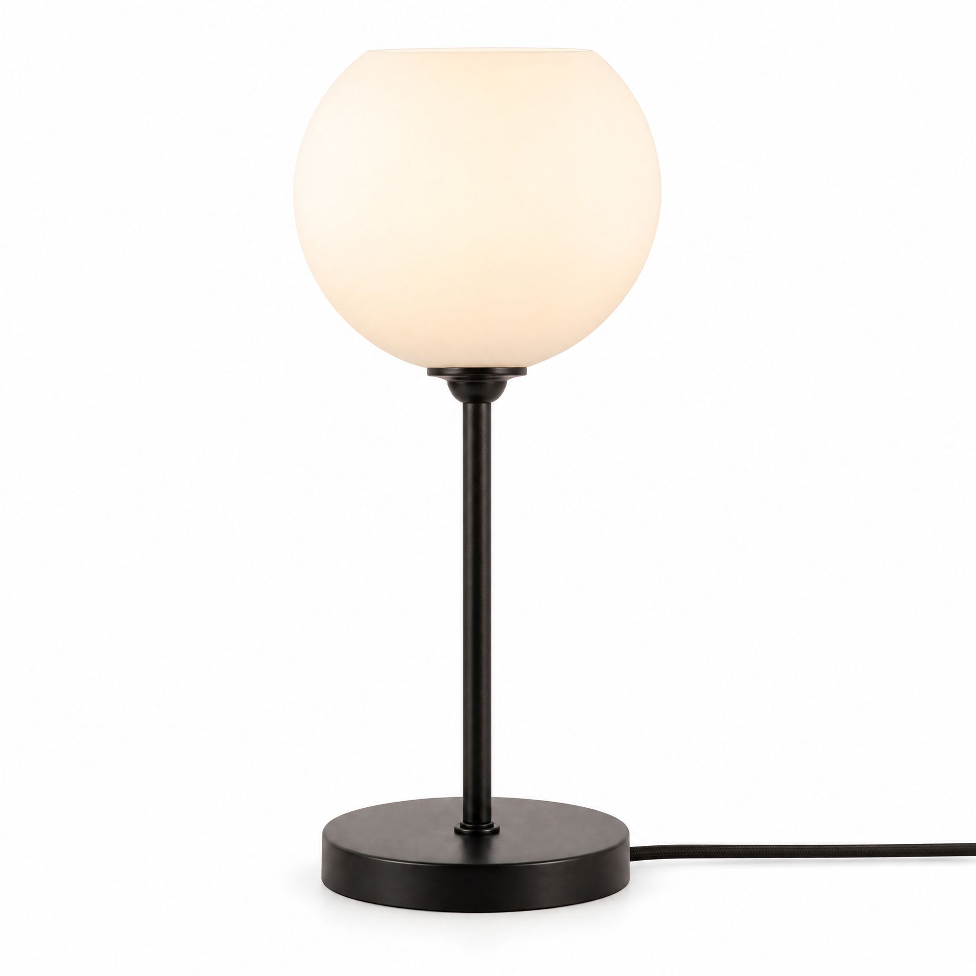 Livspace Possini Euro Black Metal Table Lamp | Black Matt