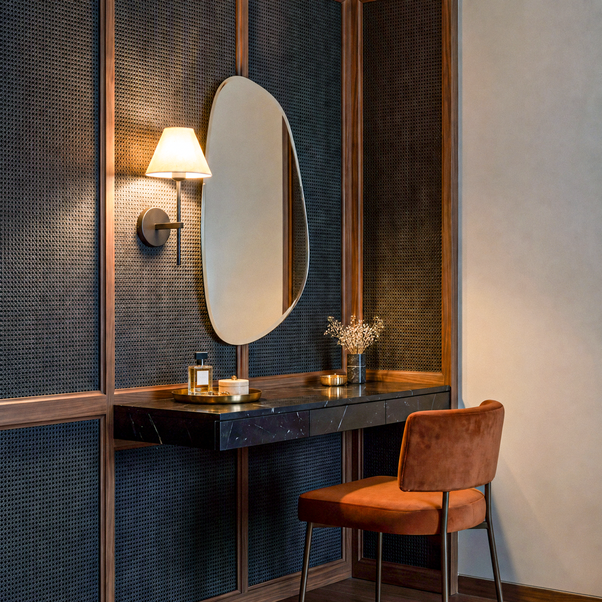 Livspace Serene Wall Light | Black + Brass