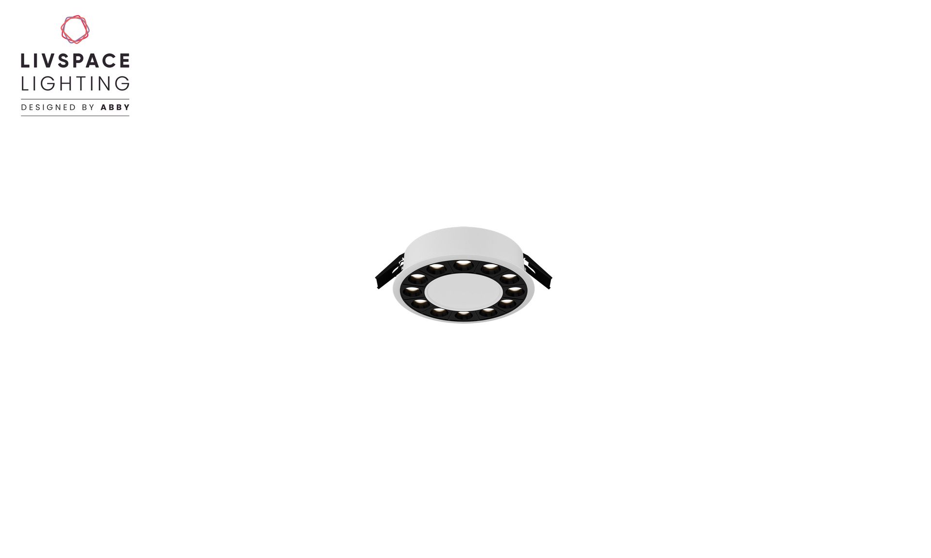 Livspace Snap Dark 12 Recess Spotlight - 15w Neutral White | White