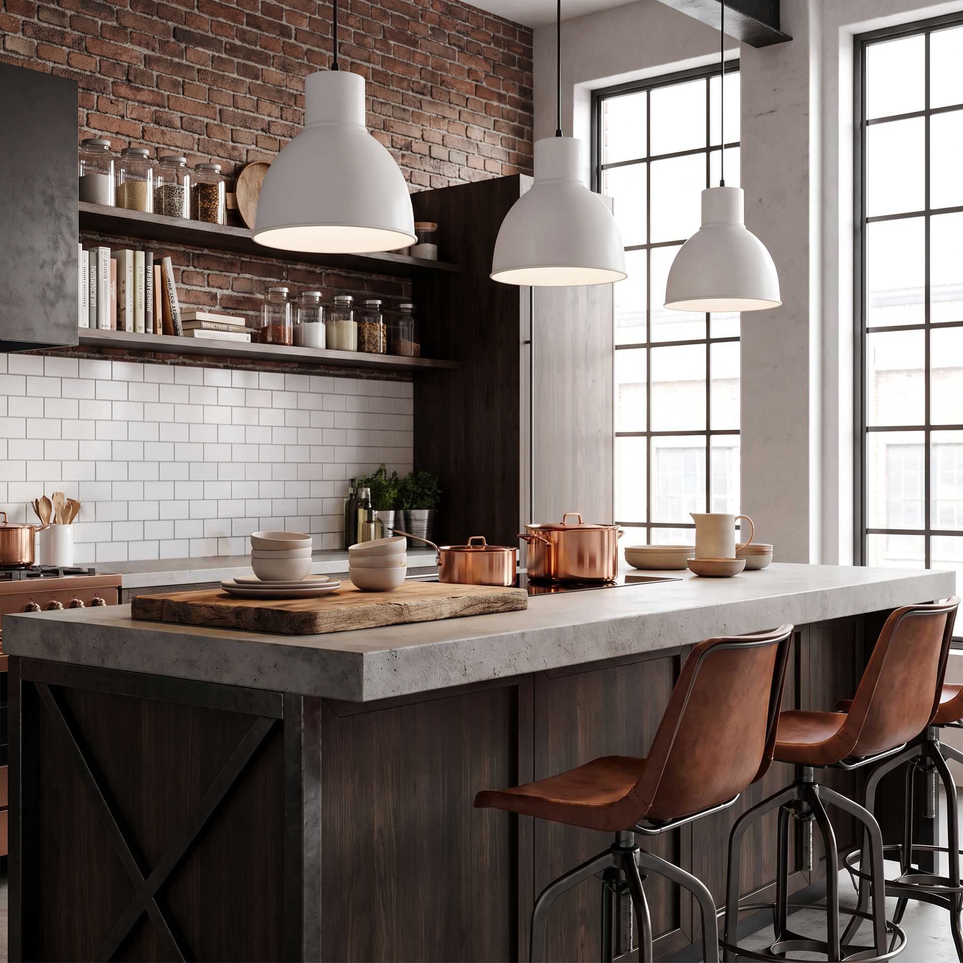 Livspace Stefan White Metal Pendant Light | White
