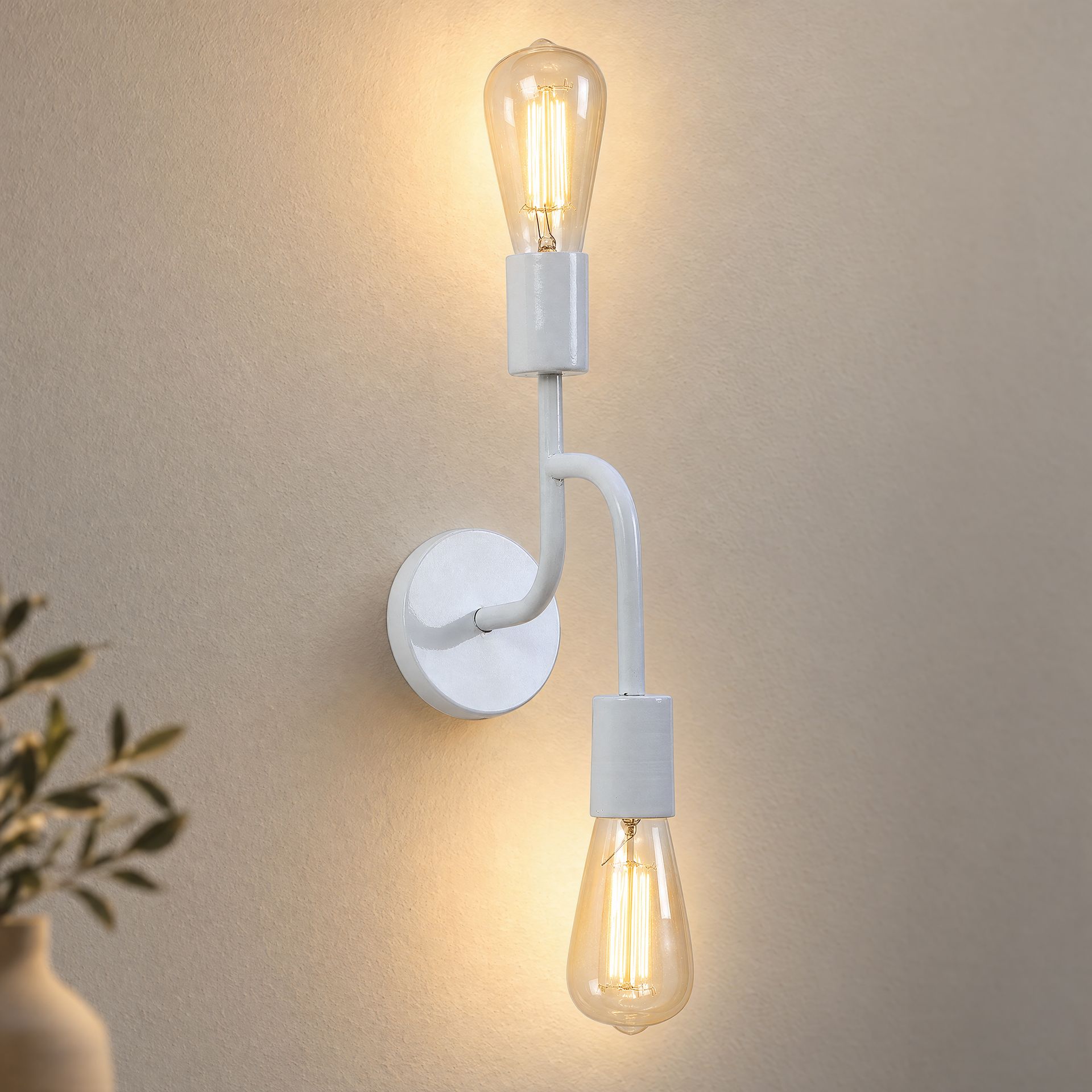 Livspace Uniqualy White Metal Novelty Wall Light | White
