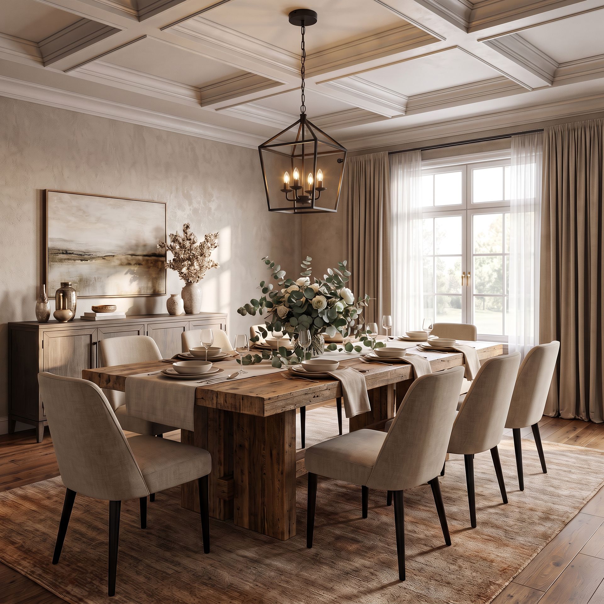 Livspace Velsa 6 Lt 6 Head Chandelier | Matt Black