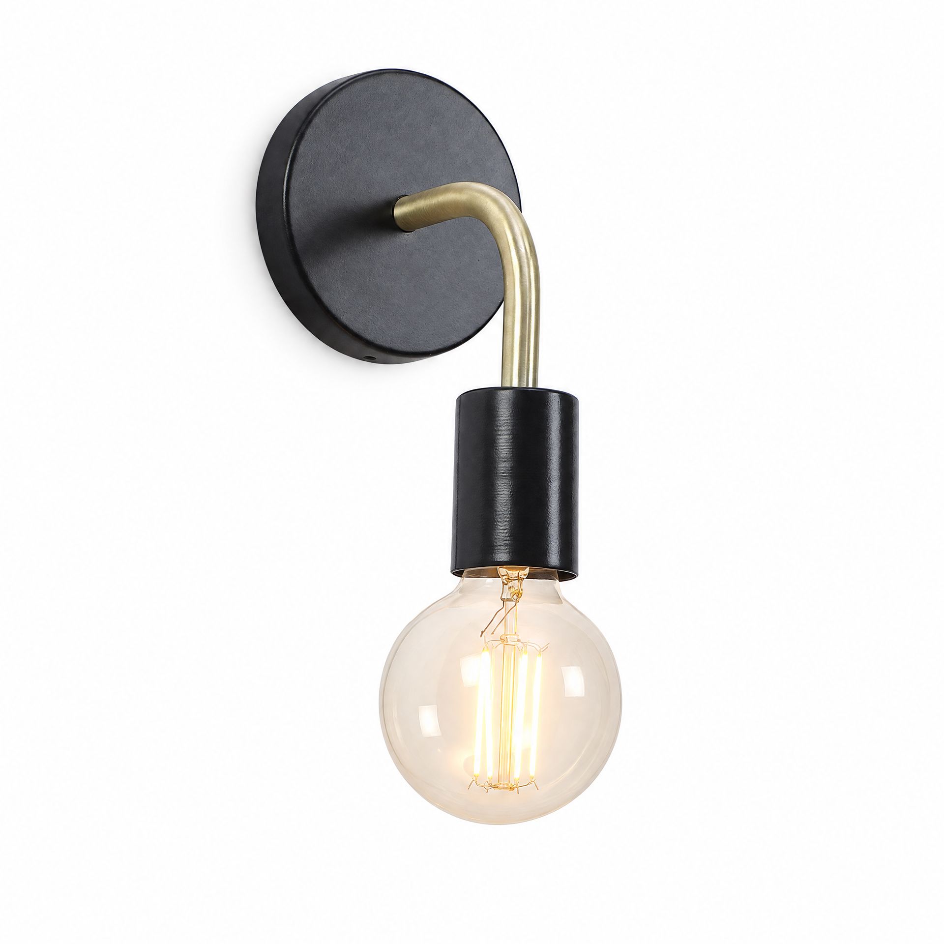 Livspace Venus Brass Metal Wall Light | Brass